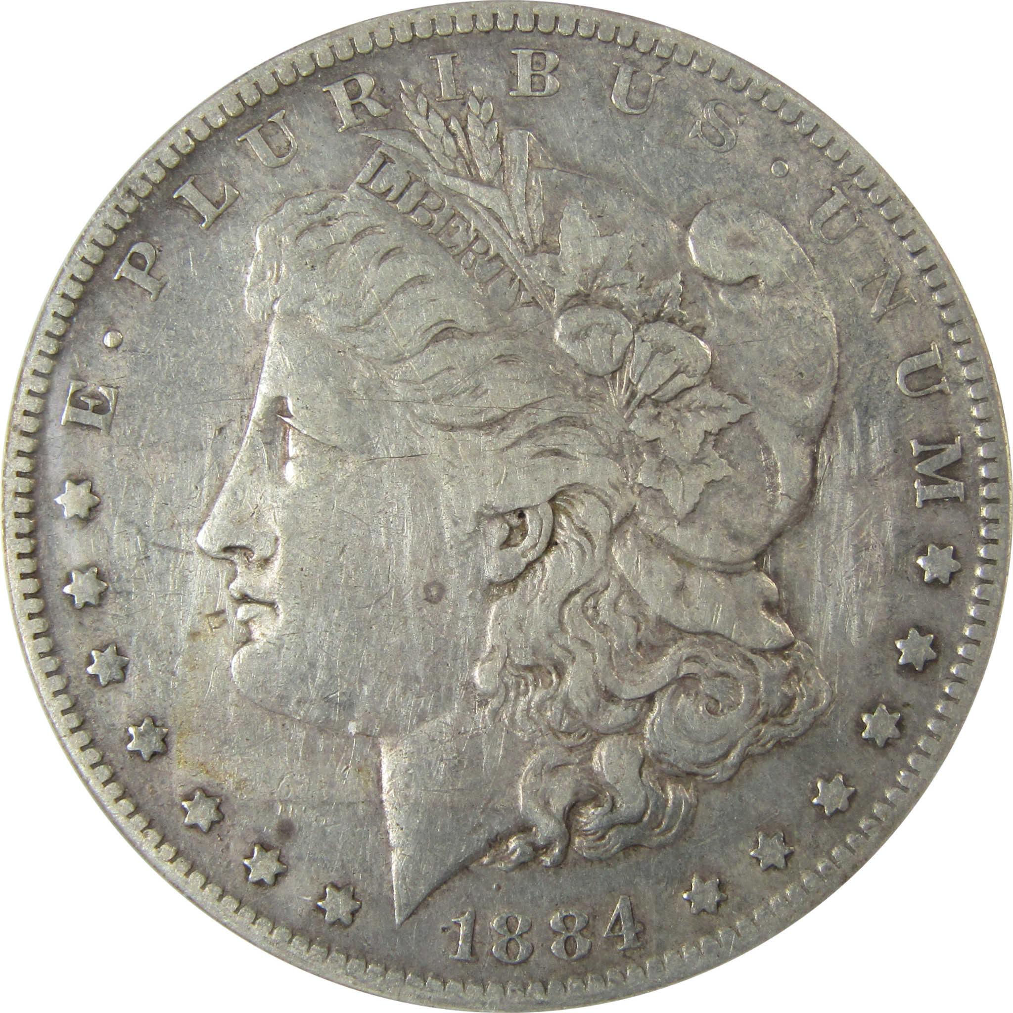 1884 S Morgan Silver Dollar VF 35 Details ANACS $1 Coin SKU:CP839 - Morgan coin - Morgan silver dollar - Morgan silver dollar for sale - Profile Coins & Collectibles