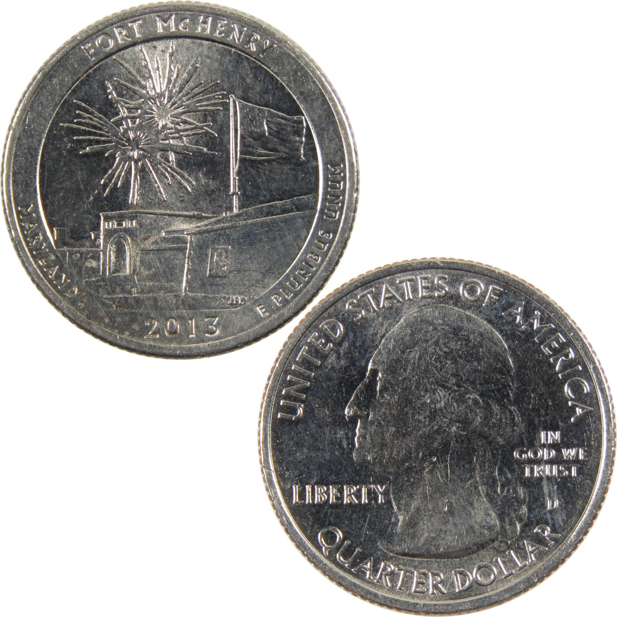 2013 D Fort McHenry National Park Quarter BU Uncirculated Clad 25c