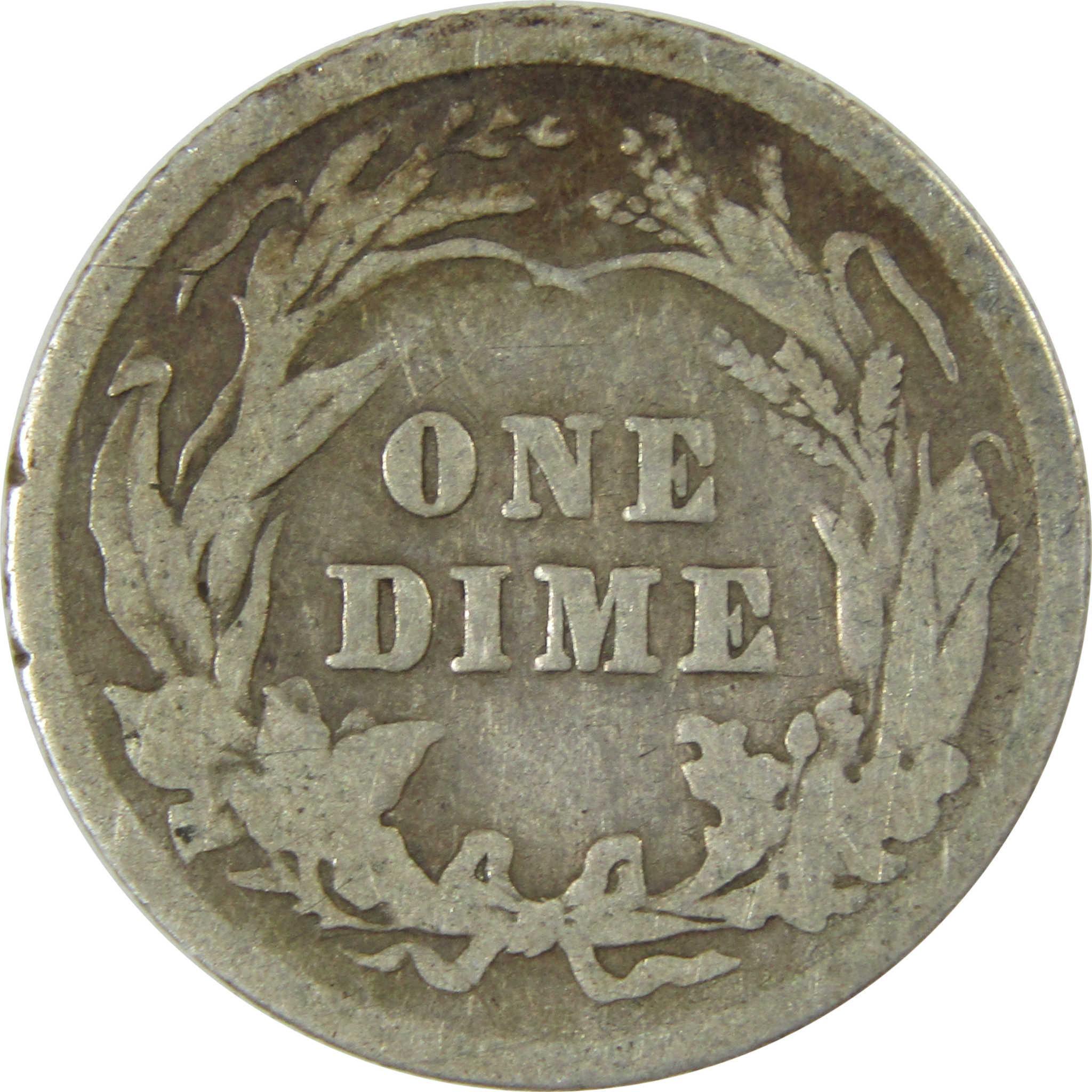 1902 Barber Silver Dime AG About Good 10c Coin Collectible SKU:CP718