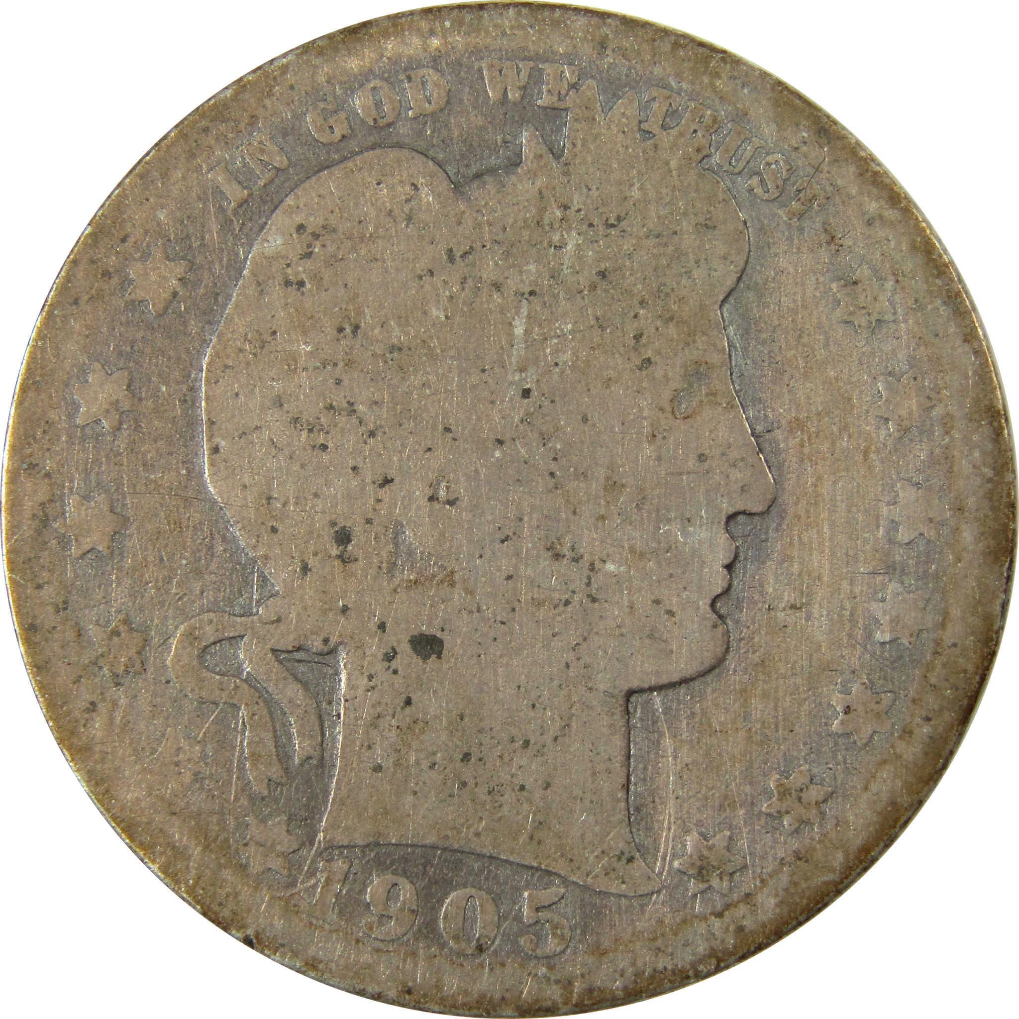 1905 O Barber Silver Quarter AG About Good Details 25c Coin SKU:CP875