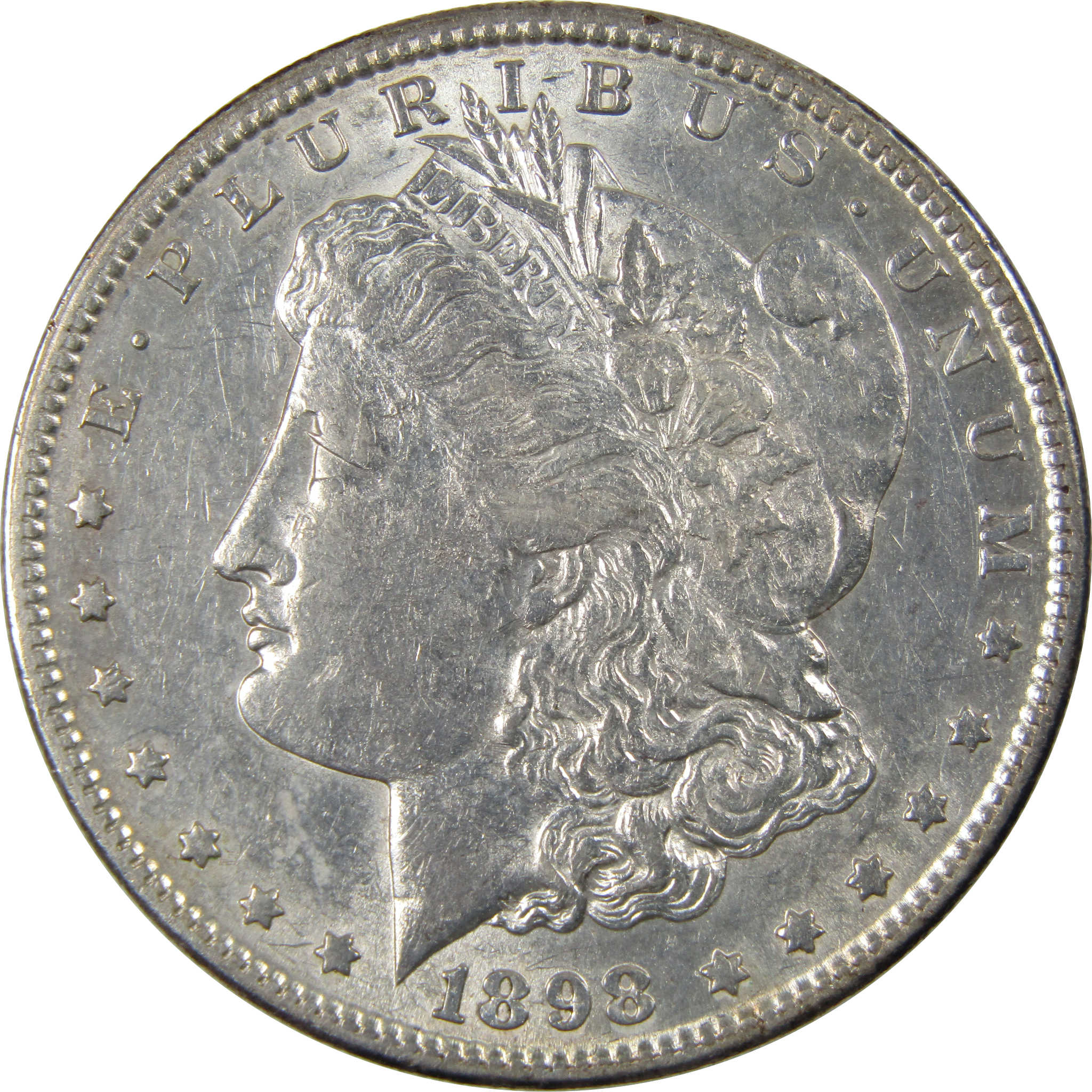 1898 S Morgan Dollar AU About Uncirculated Silver $1 Coin SKU:I23703