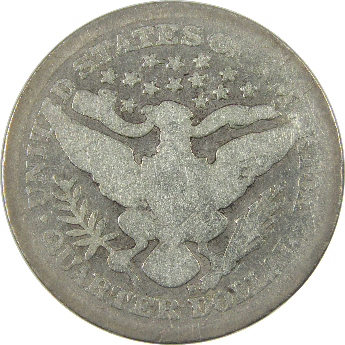 1897 S Barber Silver Quarter G Good Details 25c Coin SKU:CP1744