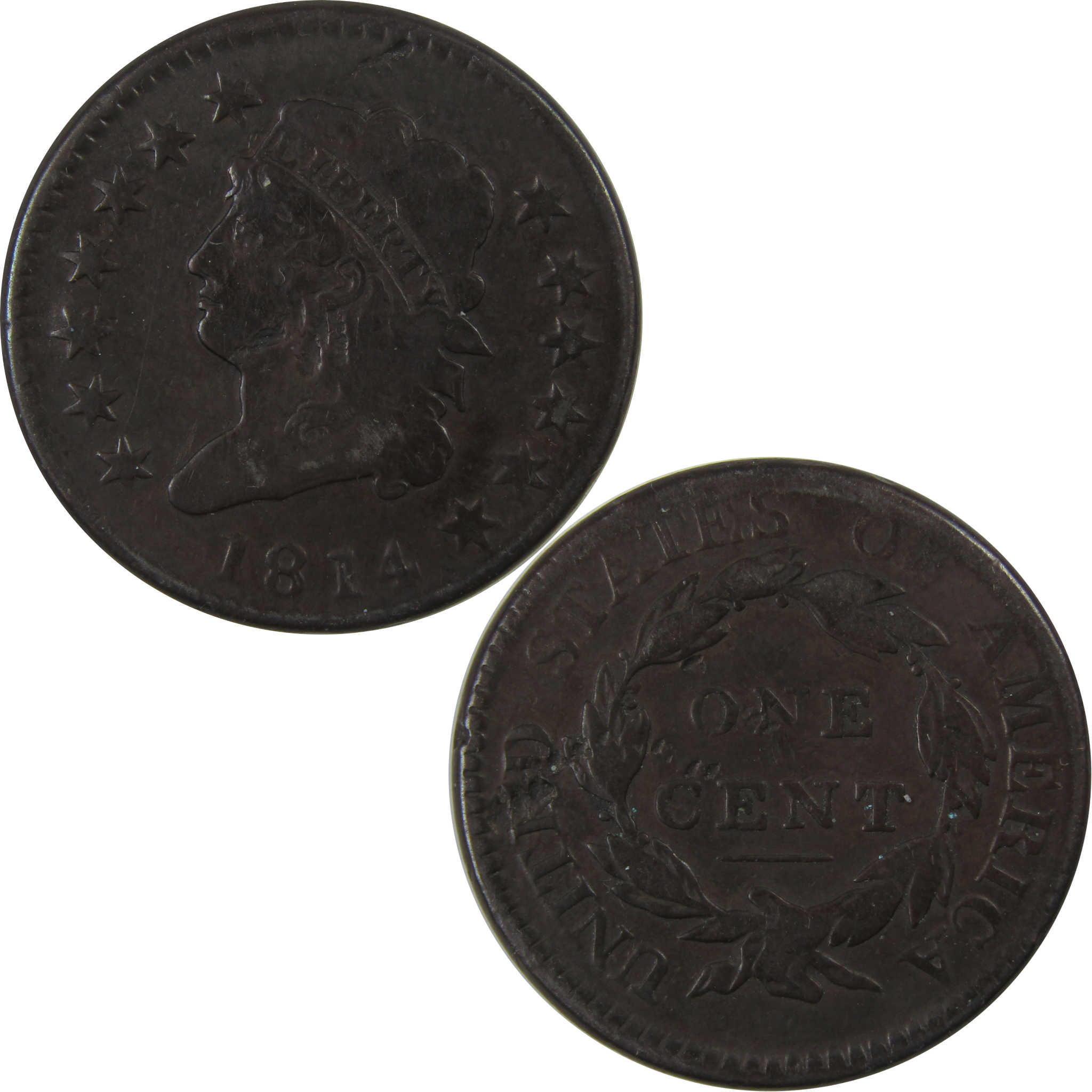 1814 Crosslet 4 Classic Head Copper Large Cent VG Details SKU:I24075