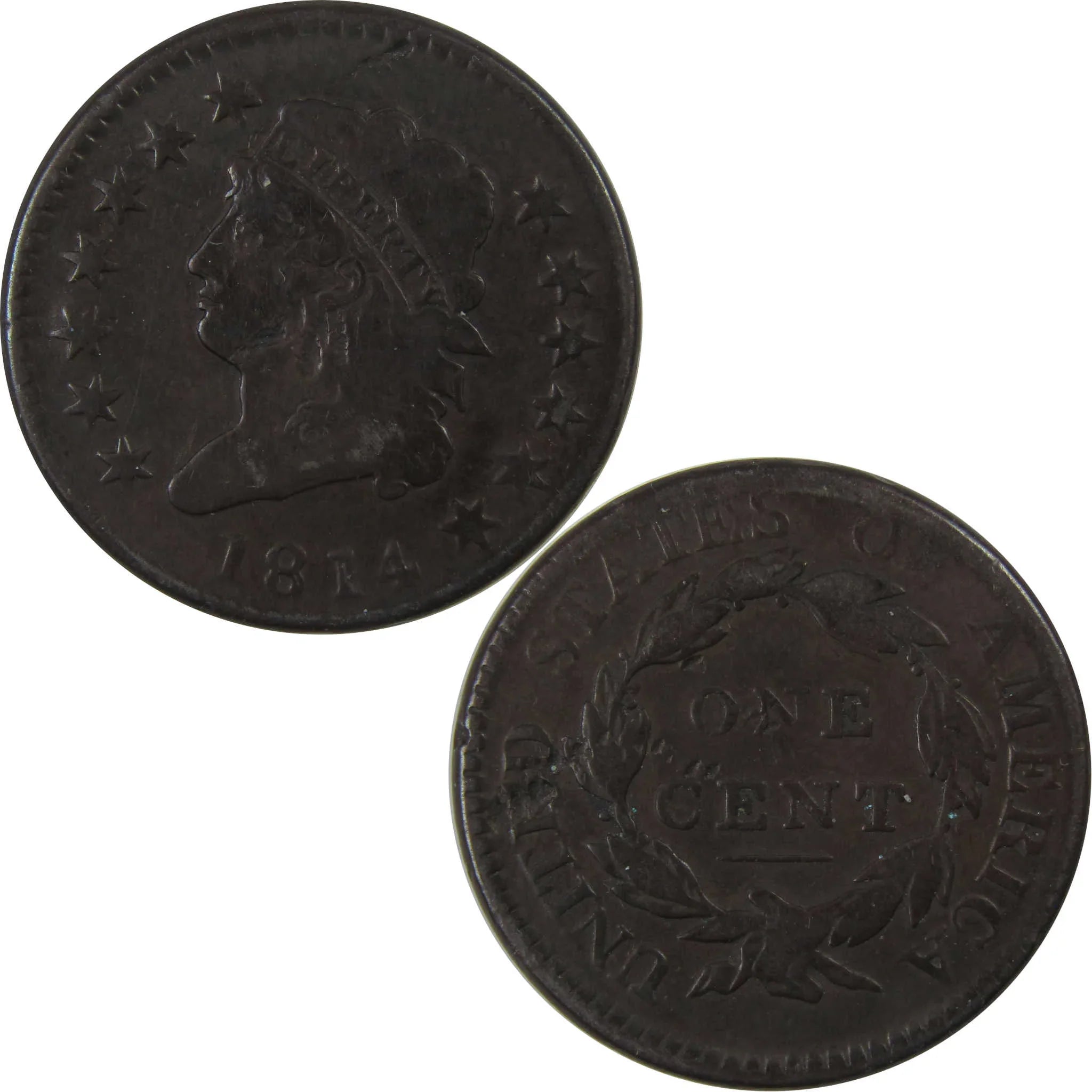 1814 Crosslet 4 Classic Head Copper Large Cent VG Details SKU:I24075