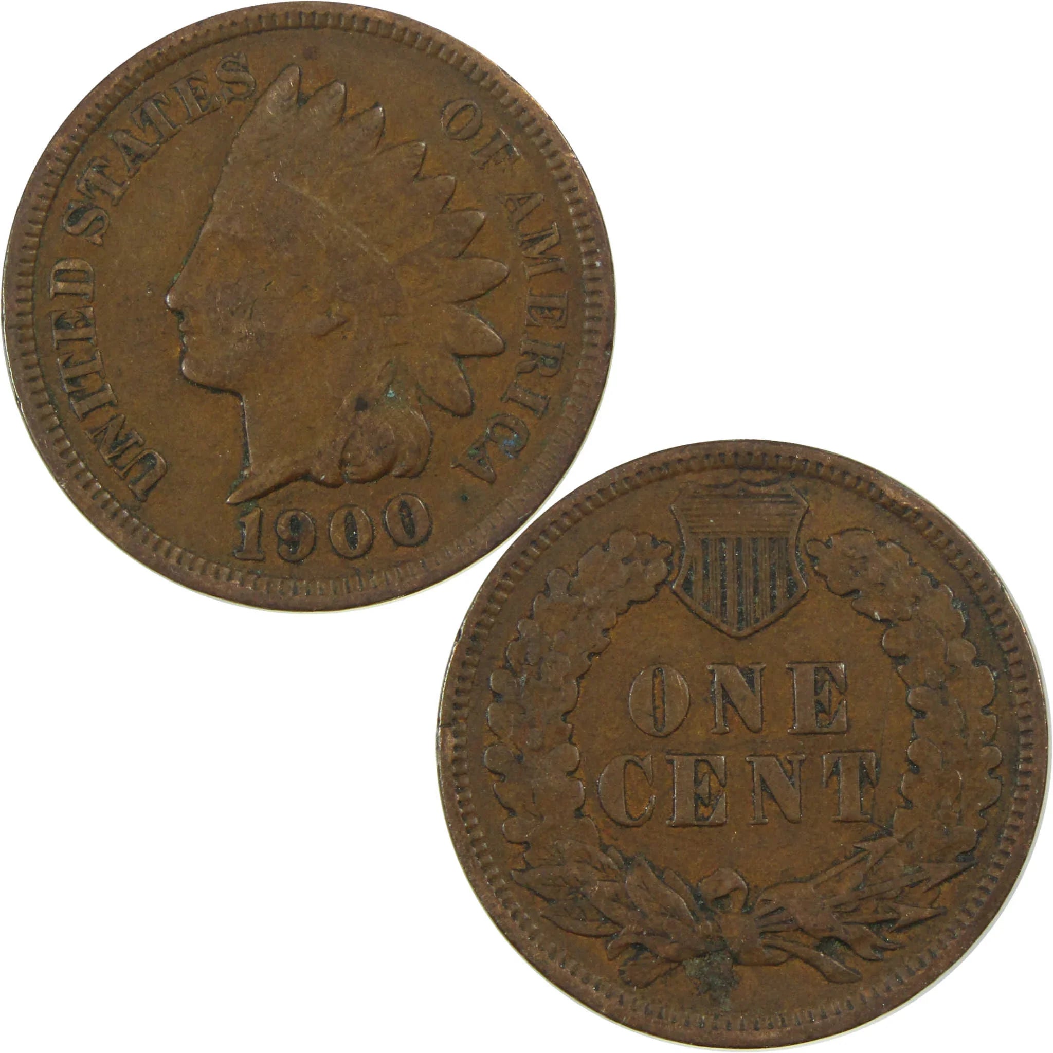 1900 Indian Head Cent VF Very Fine Penny 1c Coin SKU:I27030