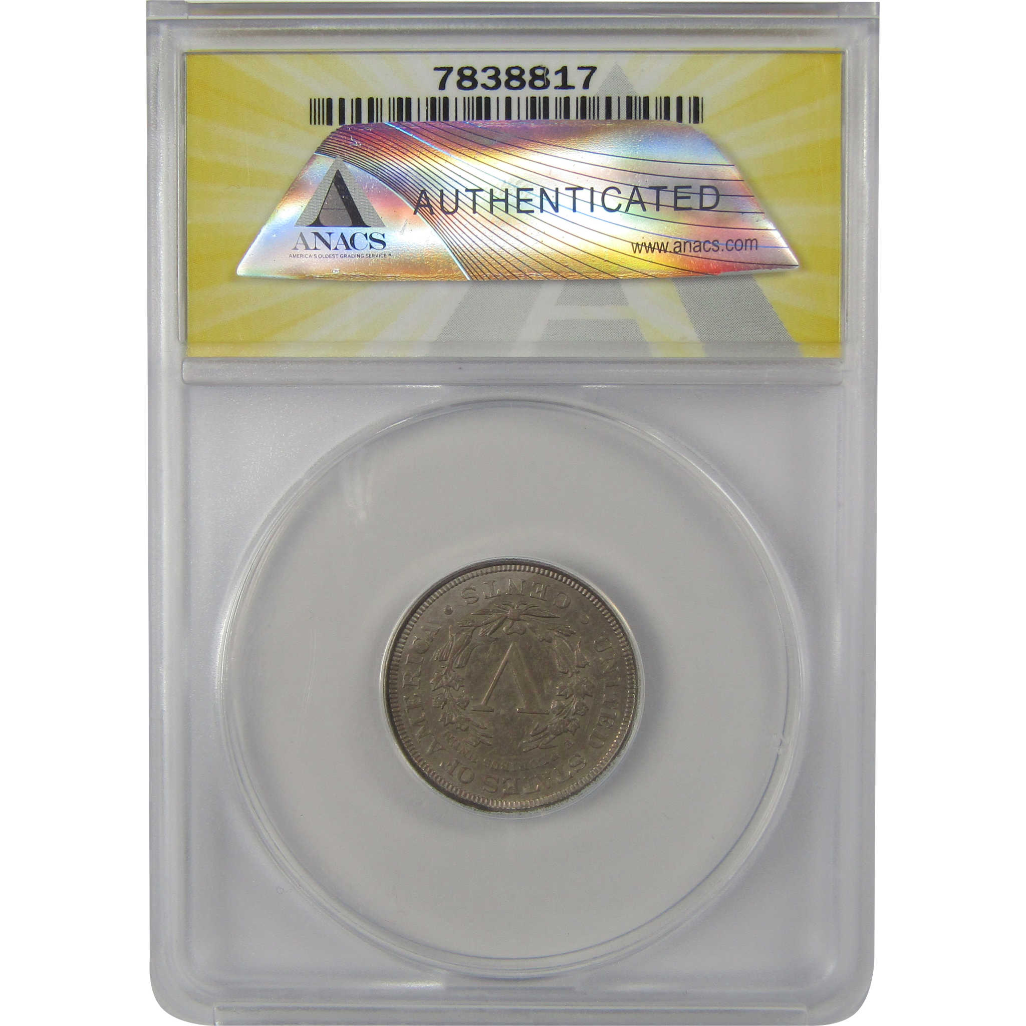 1899 Repunched Date Liberty Head Nickel AU 50 Details ANACS SKU:I22307