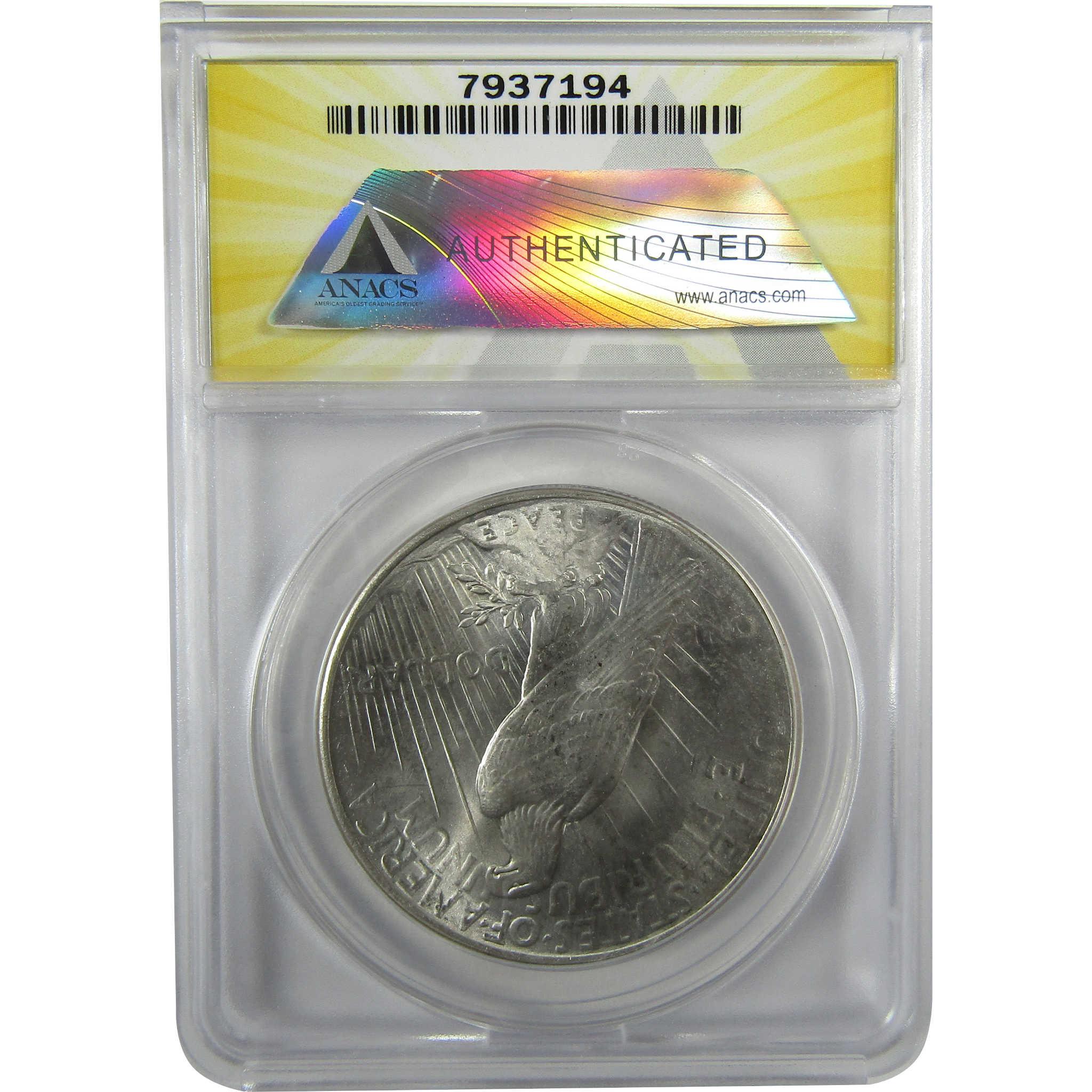 1925 Peace Silver Dollar MS 64 ANACS Uncirculated $1 Coin SKU:I28065