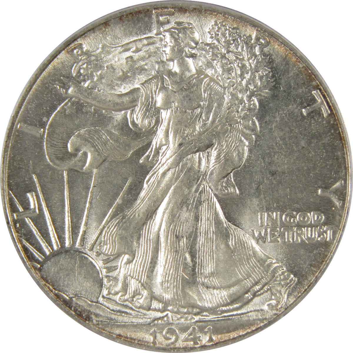 1941 Liberty Walking Silver Half Dollar AU 58 ICG 50c Coin SKU:I29182