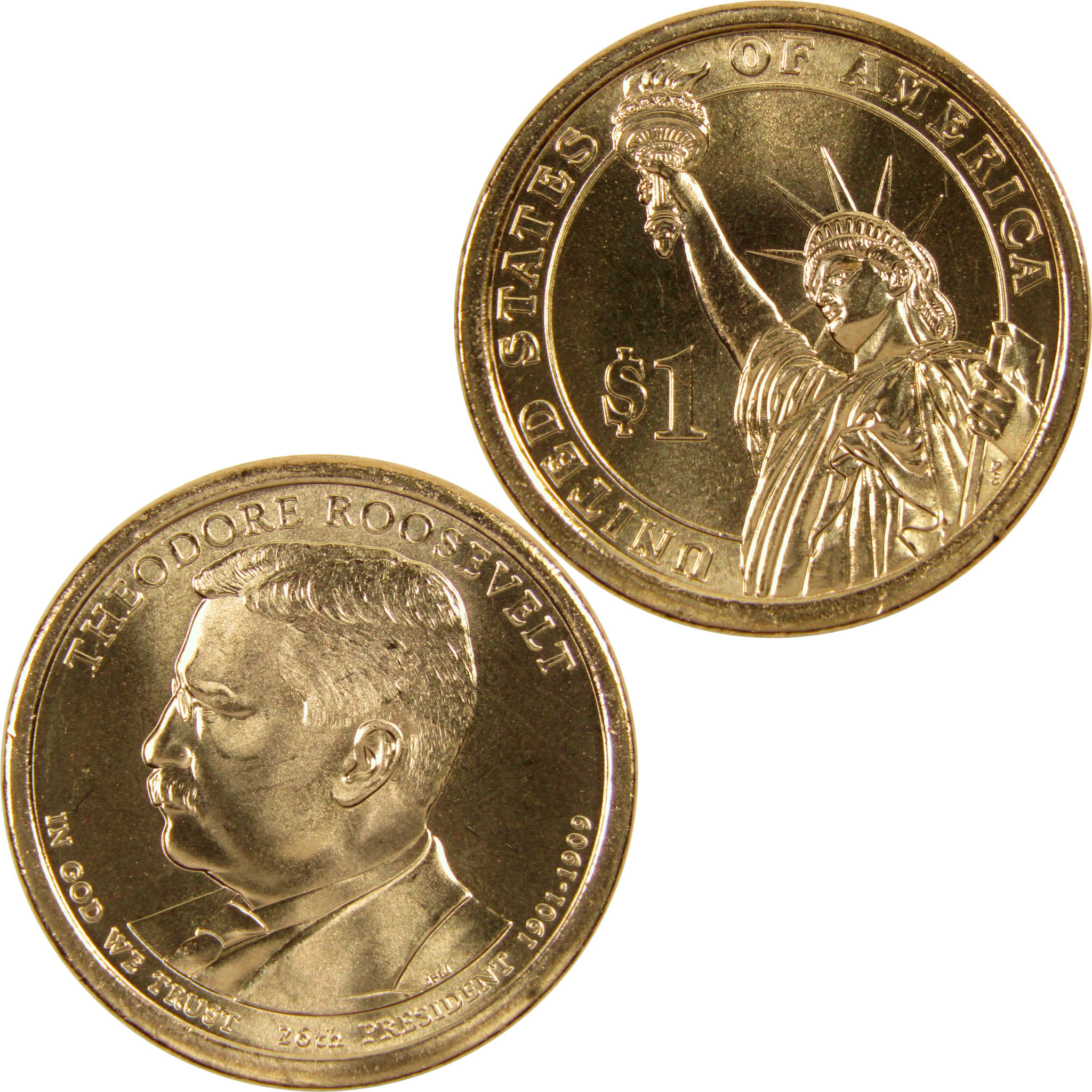 2013 P Theodore Roosevelt Presidential Dollar BU Uncirculated $1 Coin