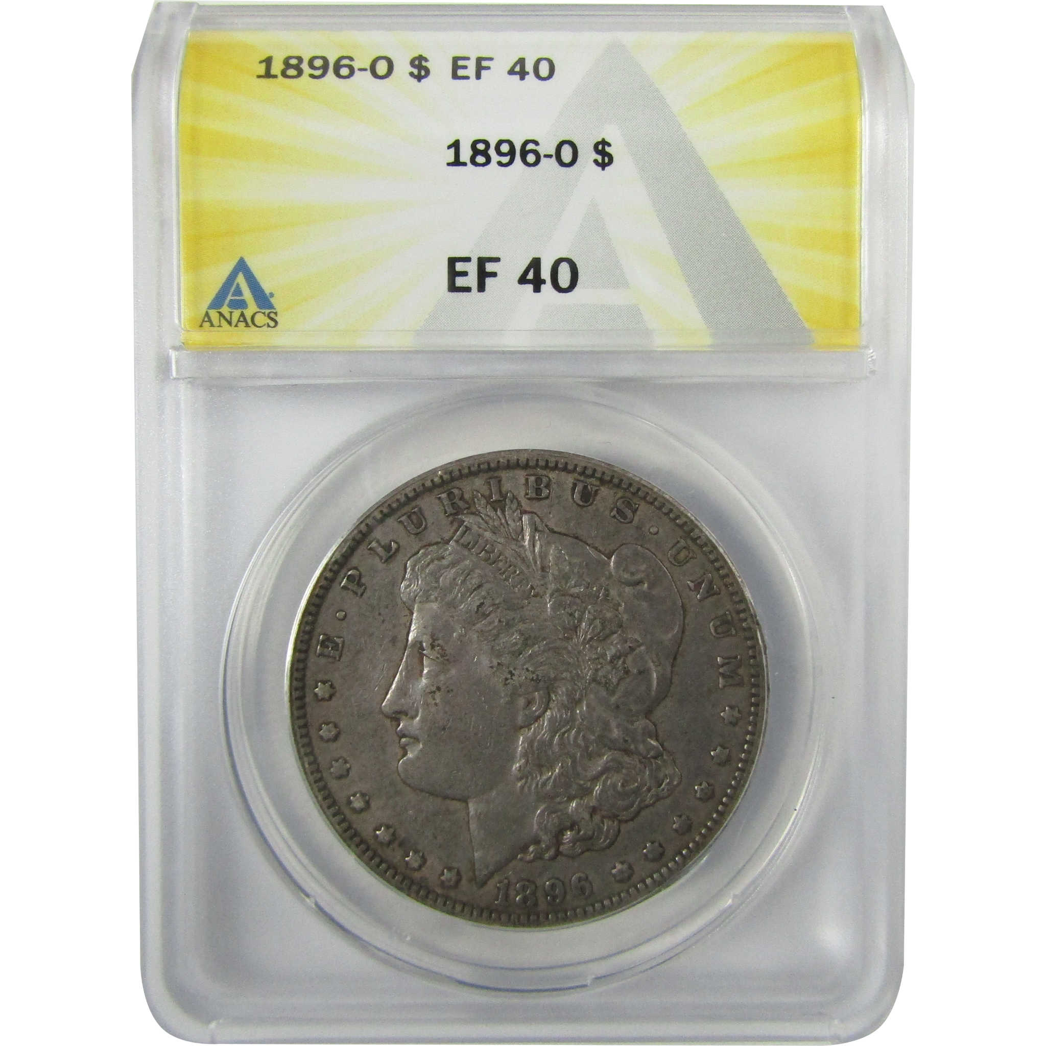 1896 O Morgan Silver Dollar EF 40 ANACS $1 Coin Collectible SKU:I27974 - Morgan coin - Morgan silver dollar - Morgan silver dollar for sale - Profile Coins & Collectibles
