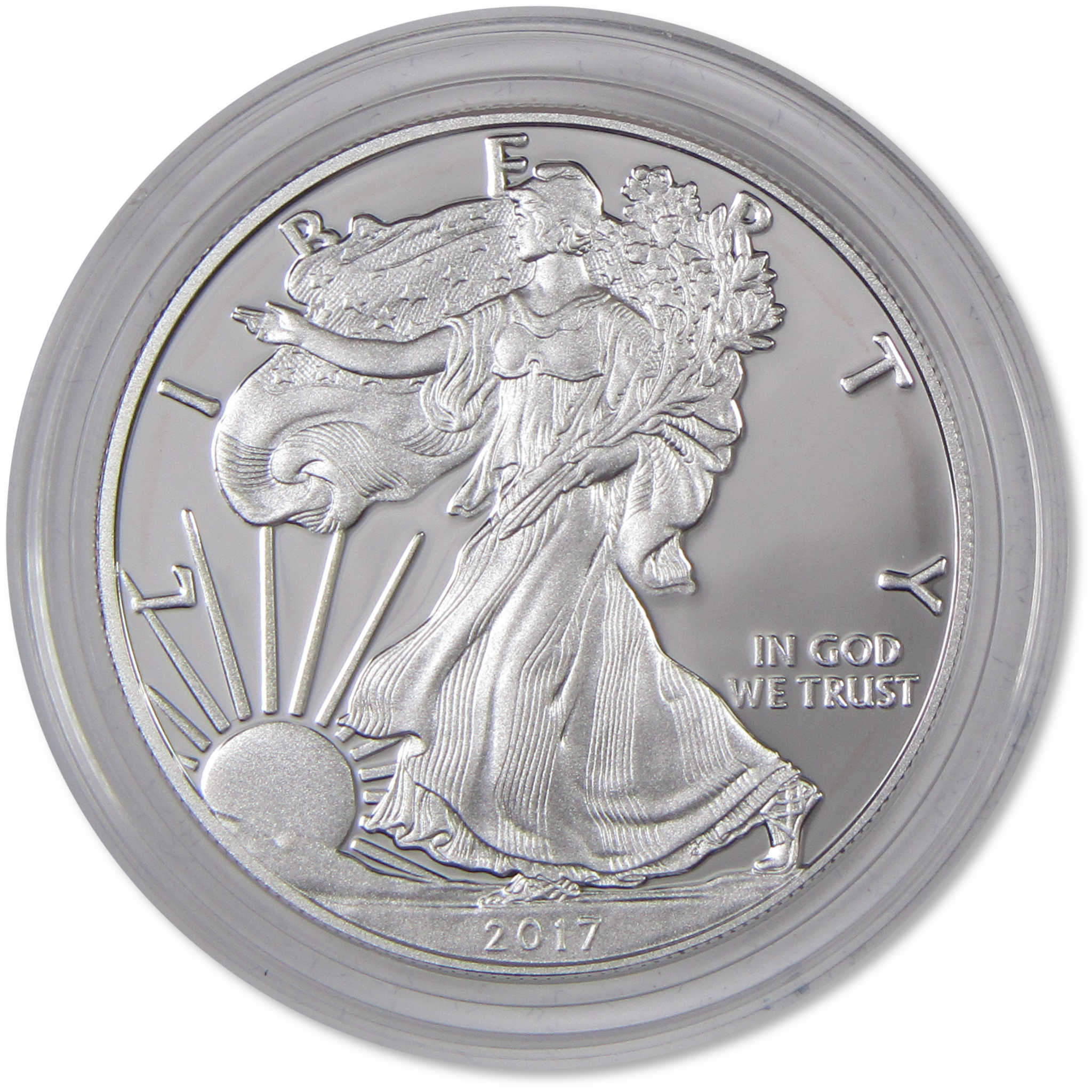 2017 W American Silver Eagle Choice Proof Bullion $1 Coin OGP COA