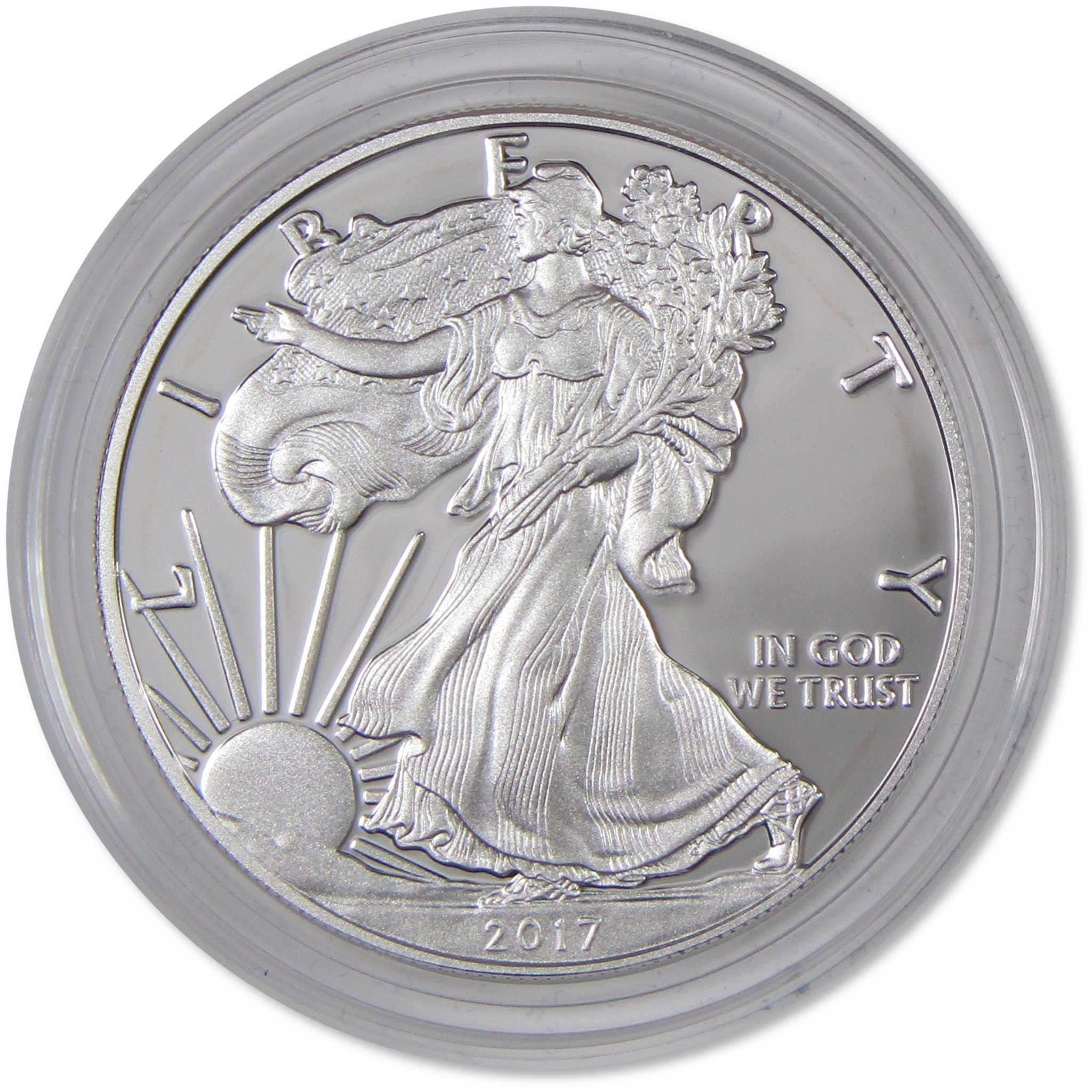 2017 W American Silver Eagle Choice Proof Bullion $1 Coin OGP COA