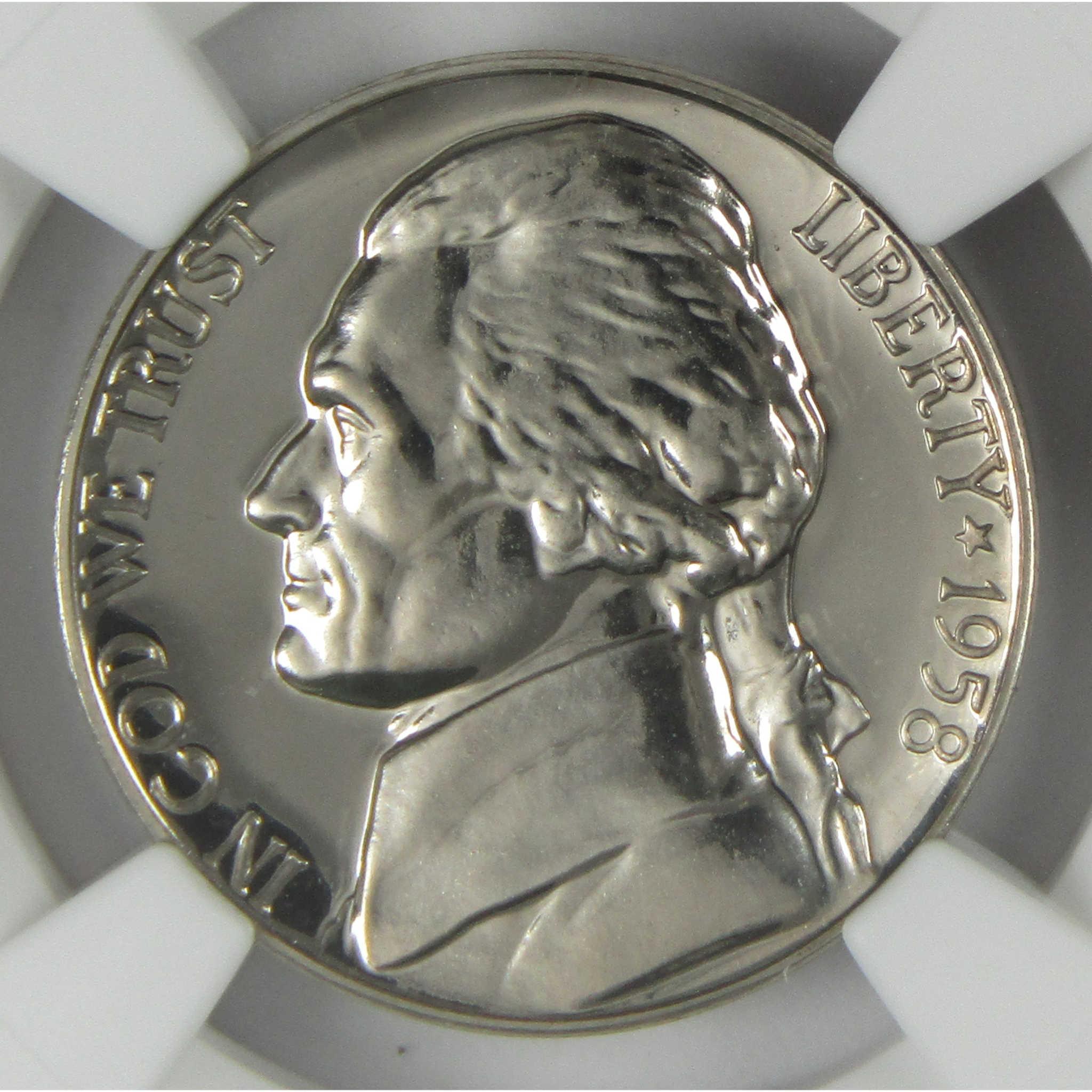 1958 Jefferson Nickel PF 69 NGC Proof 5c Coin Collectible SKU:I27319