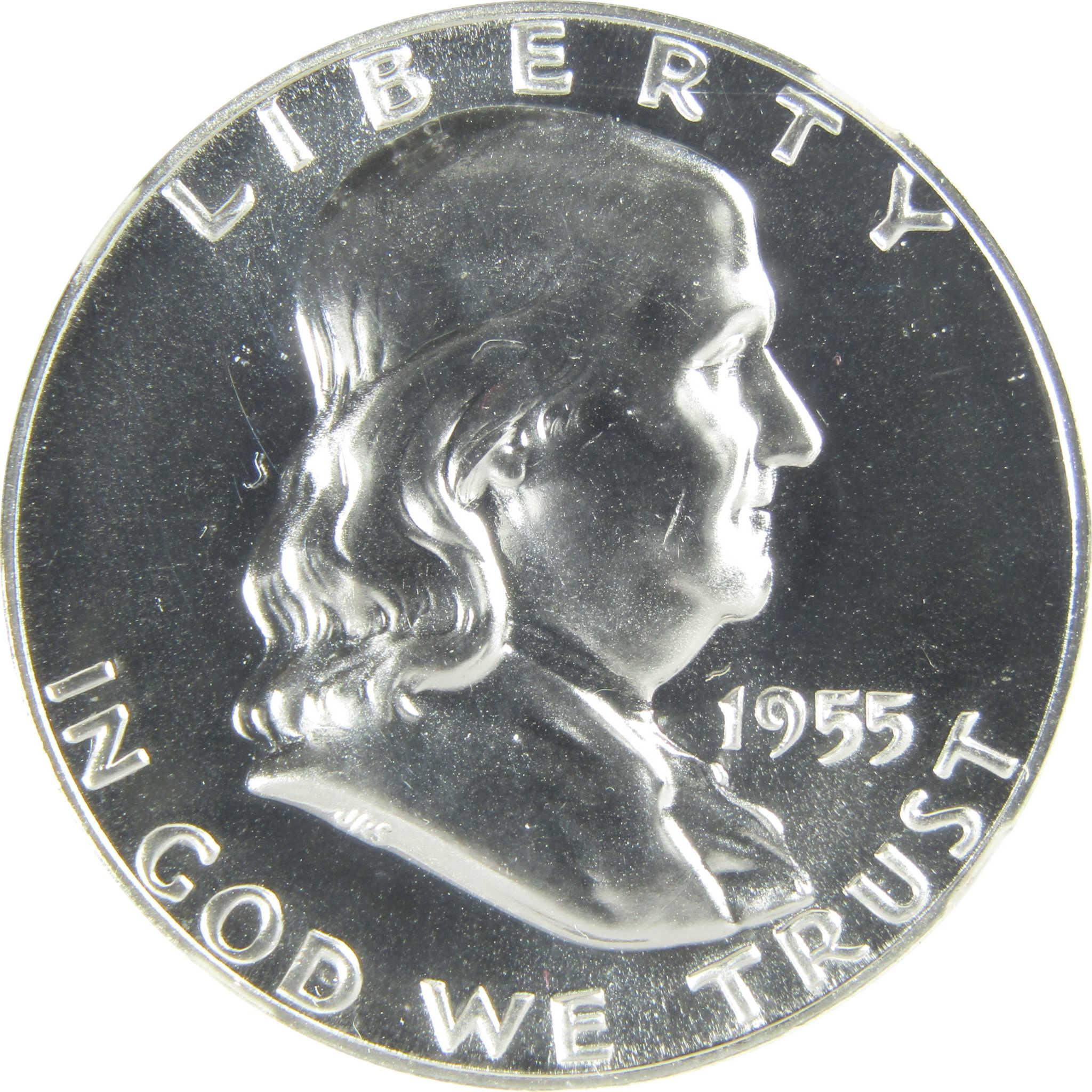1955 Franklin Silver Half Dollar PF 68 NGC Proof 50c Coin SKU:I27414