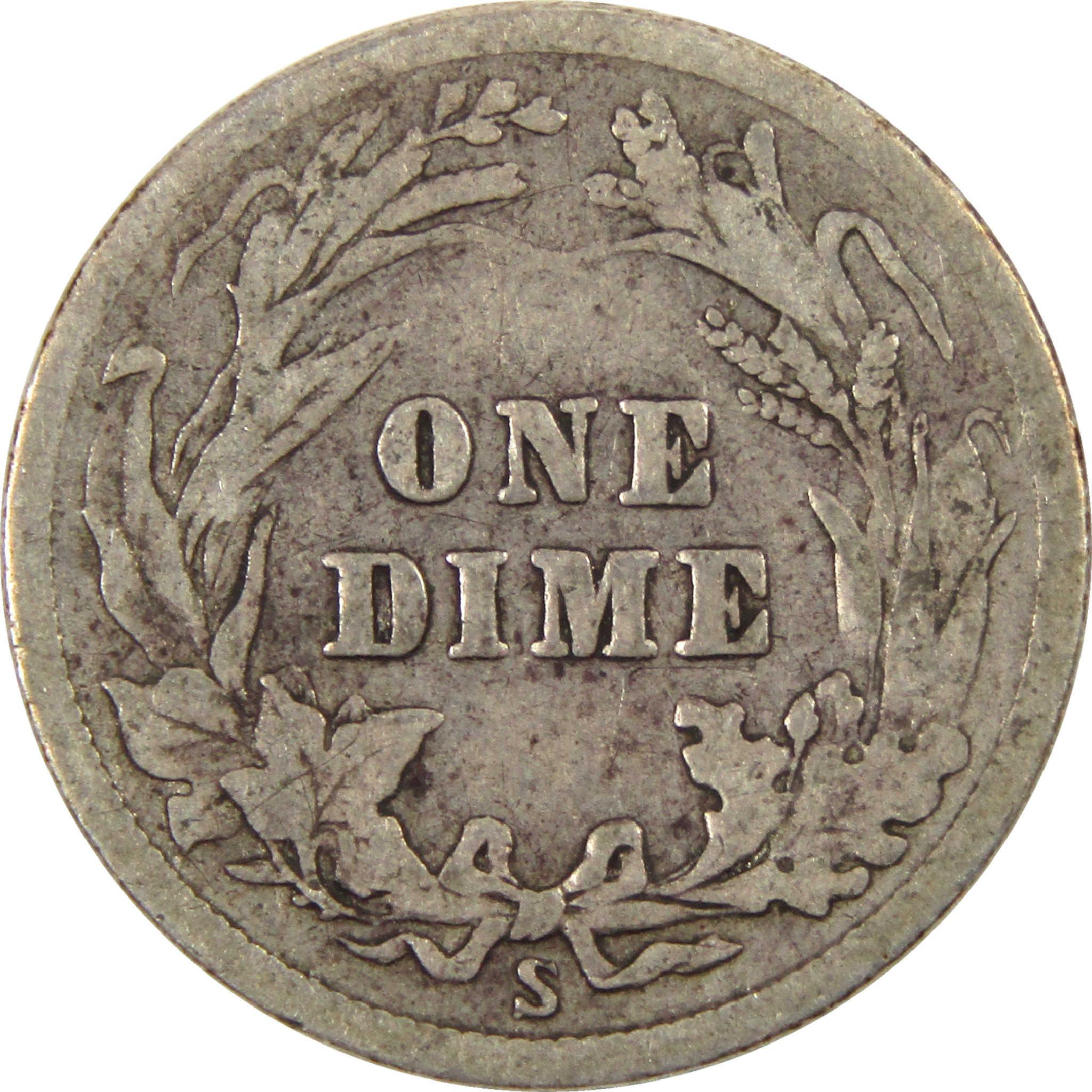 1916 S Barber Dime G Good Silver 10c Coin