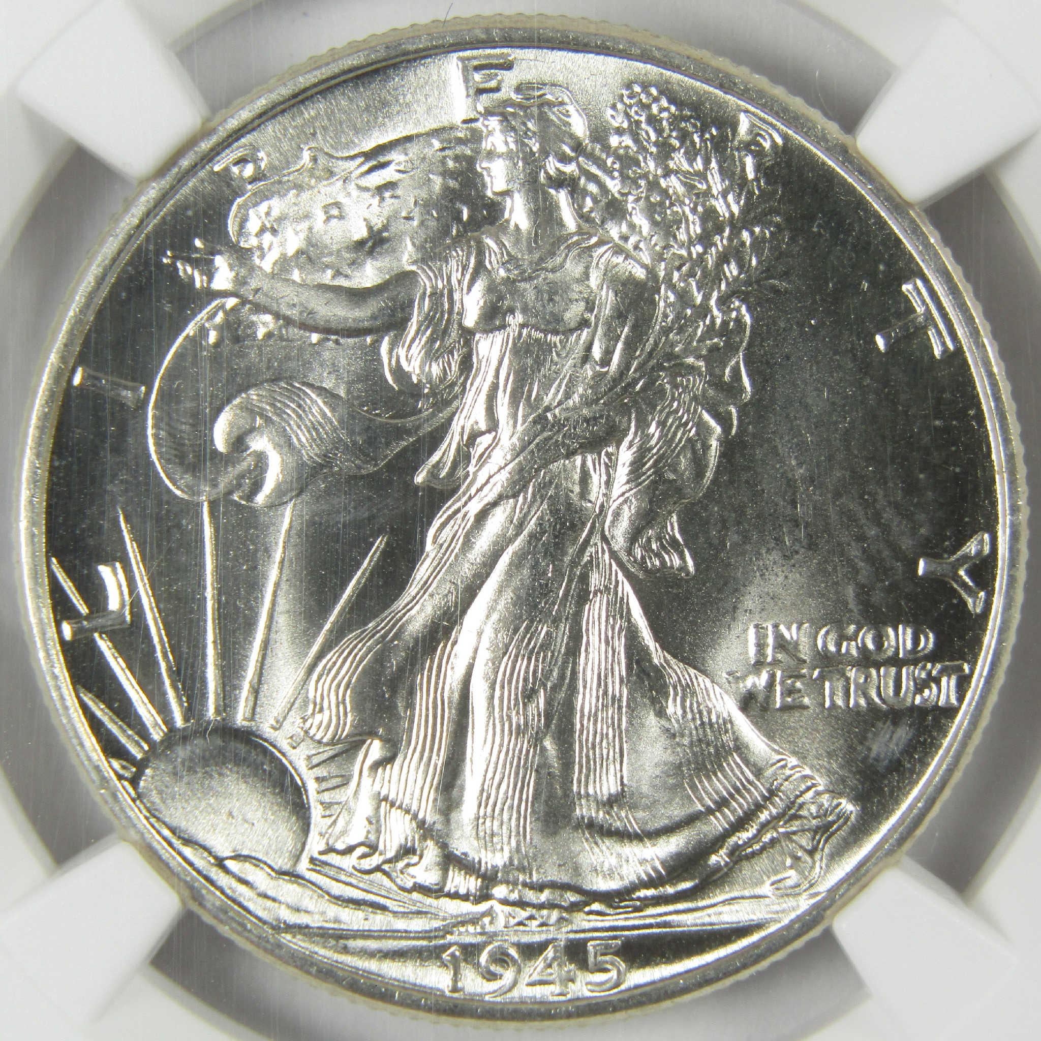 1945 Liberty Walking Silver Half Dollar MS 66 NGC Uncirculated
