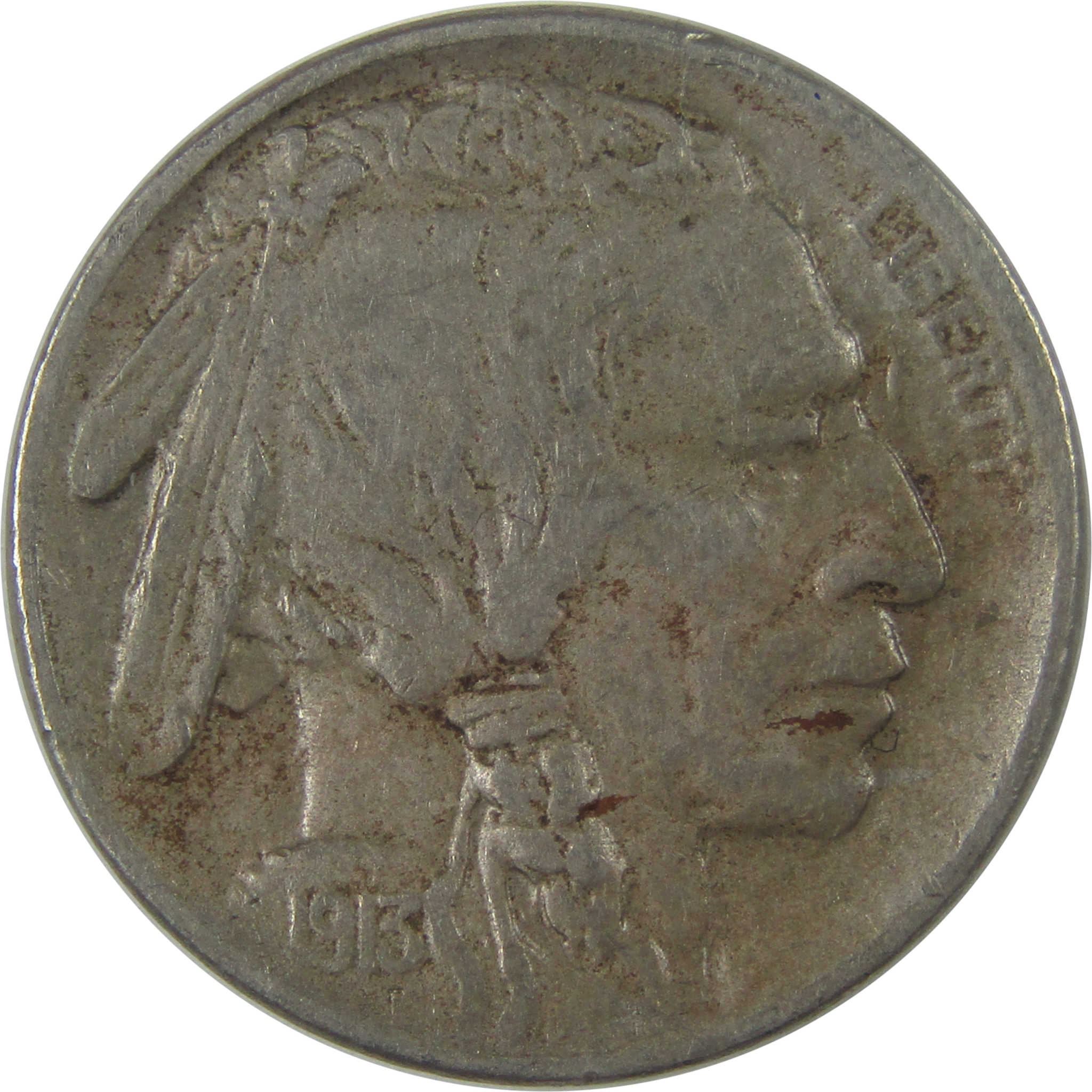 1913 S Type 1 Indian Head Buffalo Nickel VF Very Fine SKU:I21027