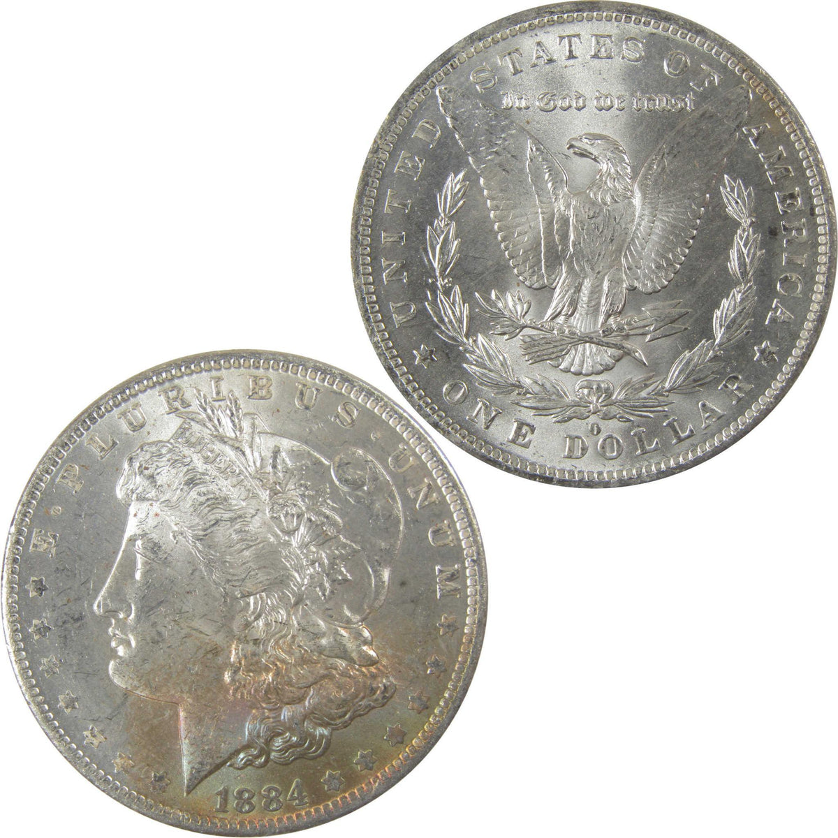 1884 O Morgan Silver Dollar BU Choice Uncirculated Toned SKU:I24180