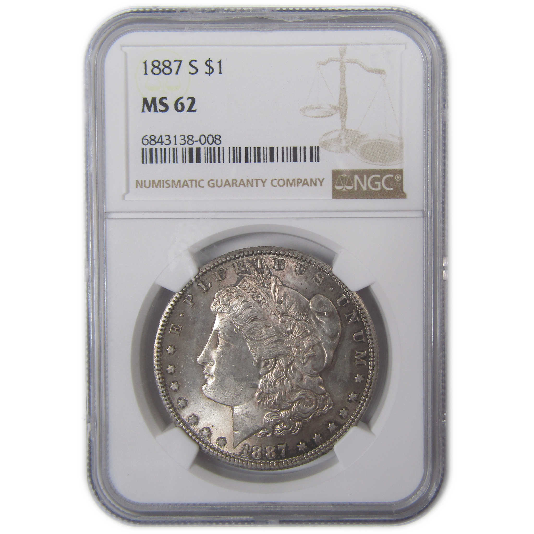 1887 S Morgan Dollar MS 62 NGC Silver Uncirculated $1 Coin SKU:I17175 - Morgan coin - Morgan silver dollar - Morgan silver dollar for sale - Profile Coins & Collectibles