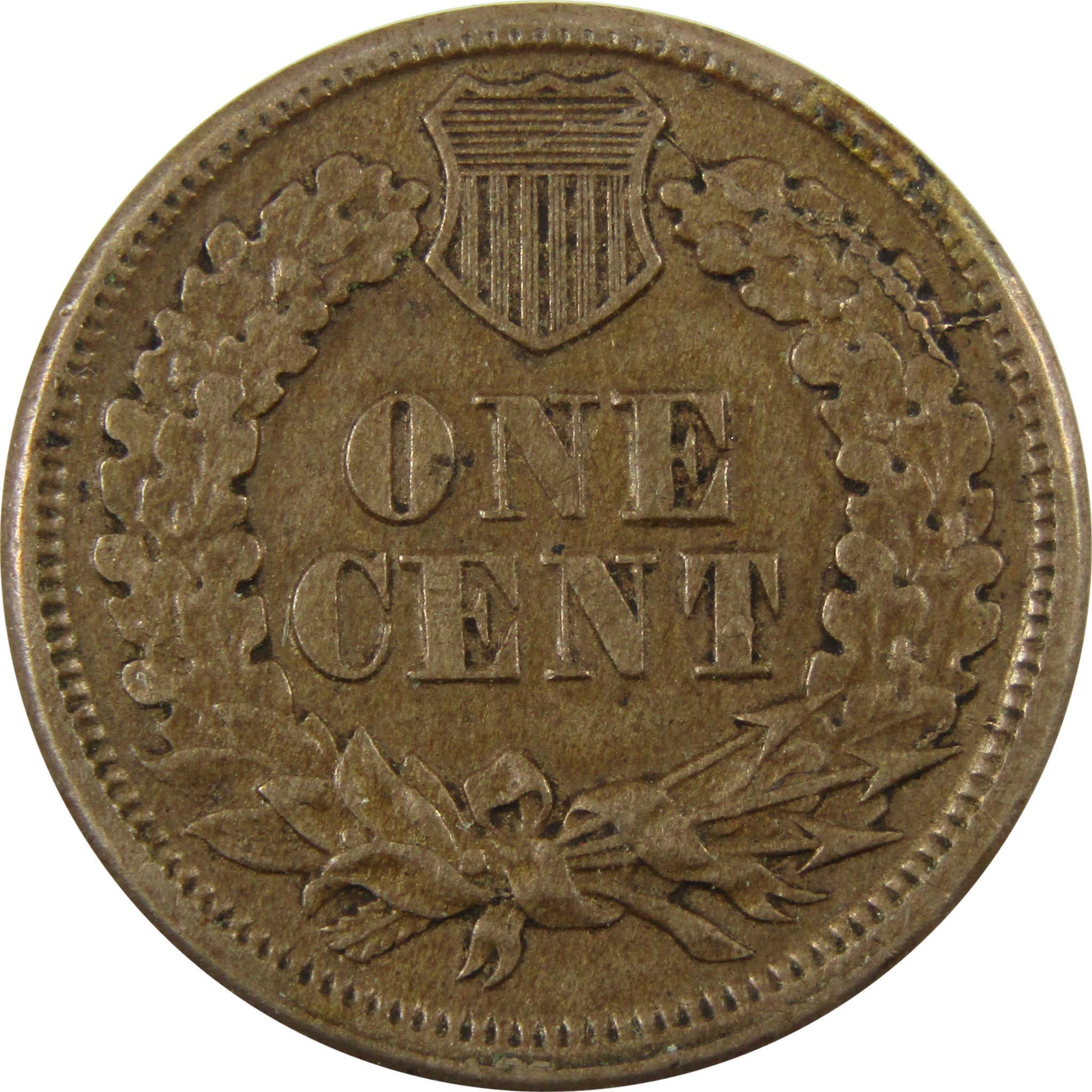 1863 Indian Head Cent XF EF Extremely Fine Penny 1c Coin SKU:CP1136