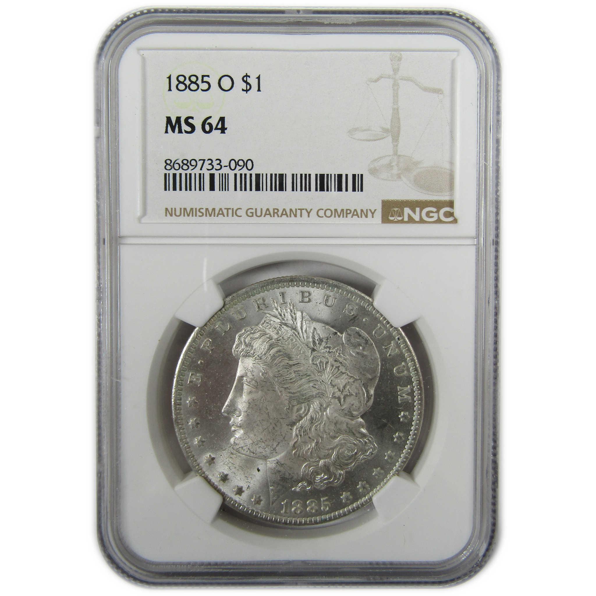 1885 O Morgan Silver Dollar MS 64 NGC Uncirculated $1 Coin SKU:CP911 - Morgan coin - Morgan silver dollar - Morgan silver dollar for sale - Profile Coins & Collectibles
