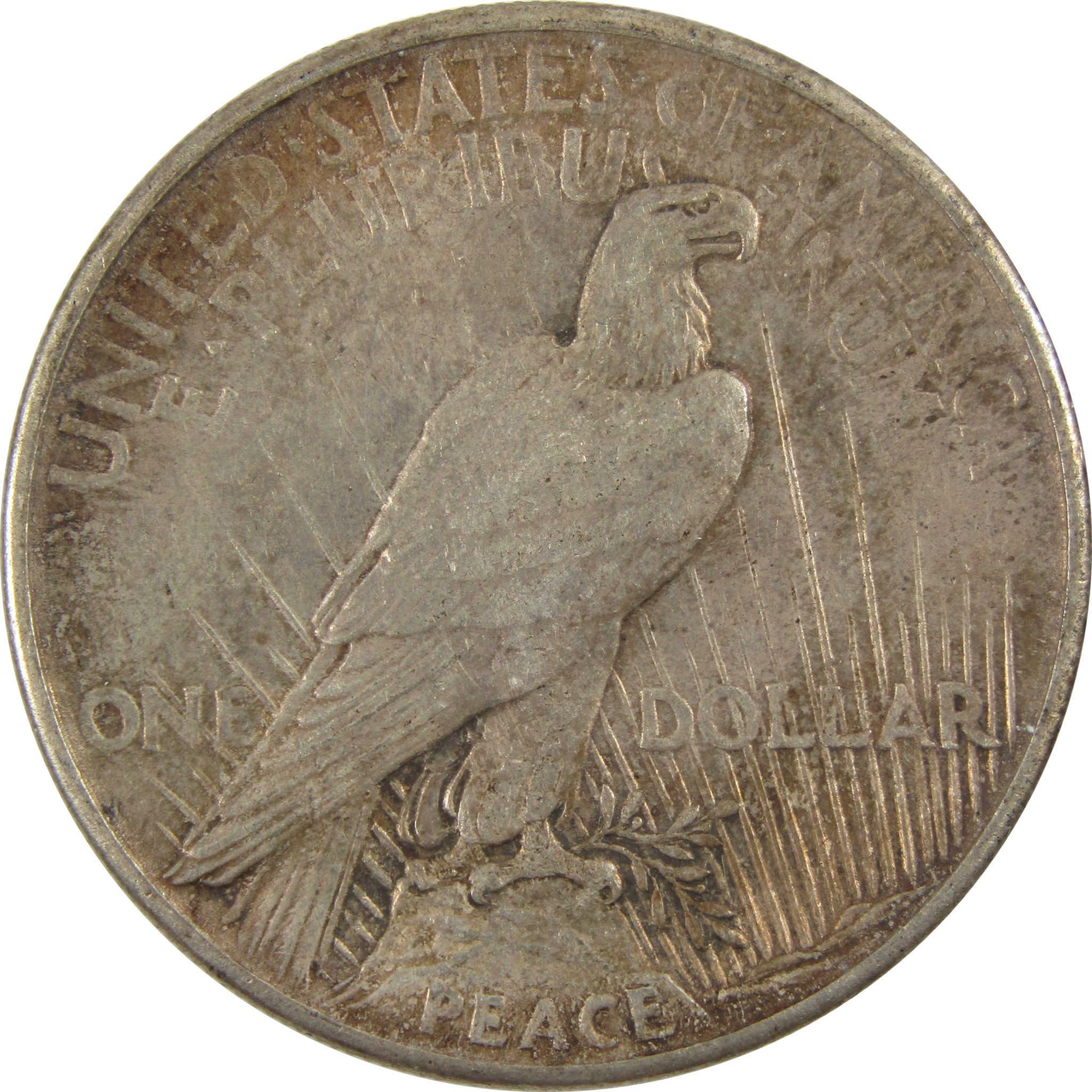 1921 High Relief Peace Dollar AU About Unc 90% Silver SKU:I8452