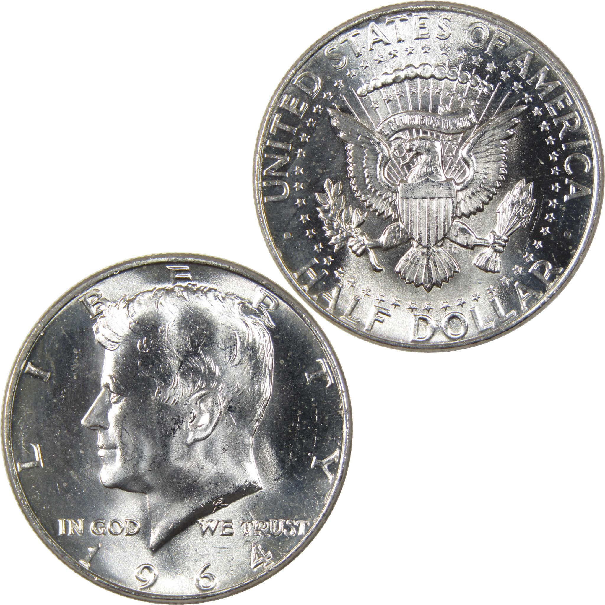 1964 Kennedy Half Dollar Uncirculated Silver 50c Coin
