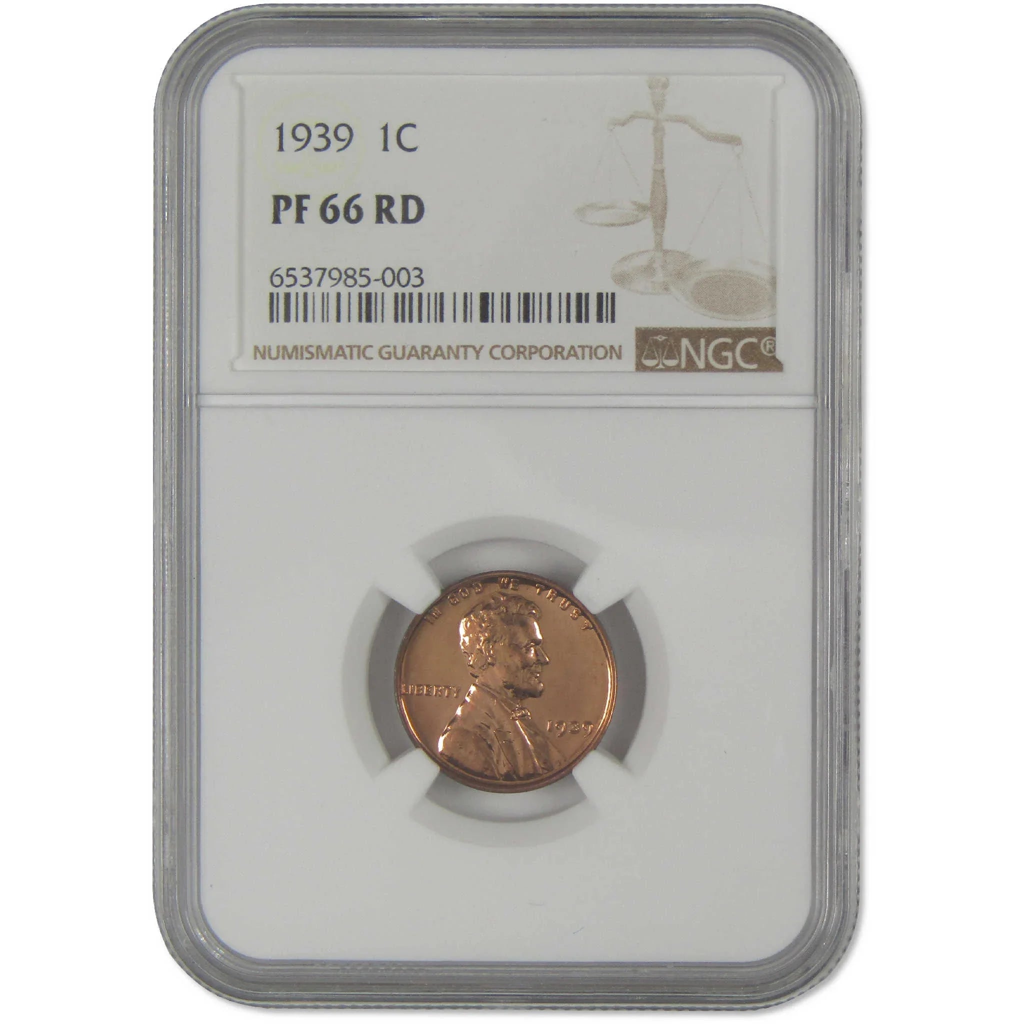 1939 Lincoln Wheat Cent PF 66 RD NGC Penny Proof 1c Coin