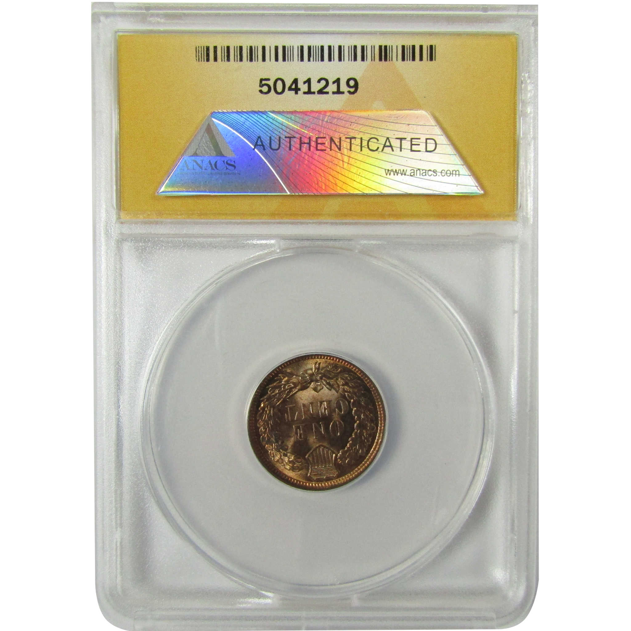 1907 Indian Head Cent MS 63 RB ANACS Uncirculated Penny SKU:I28393