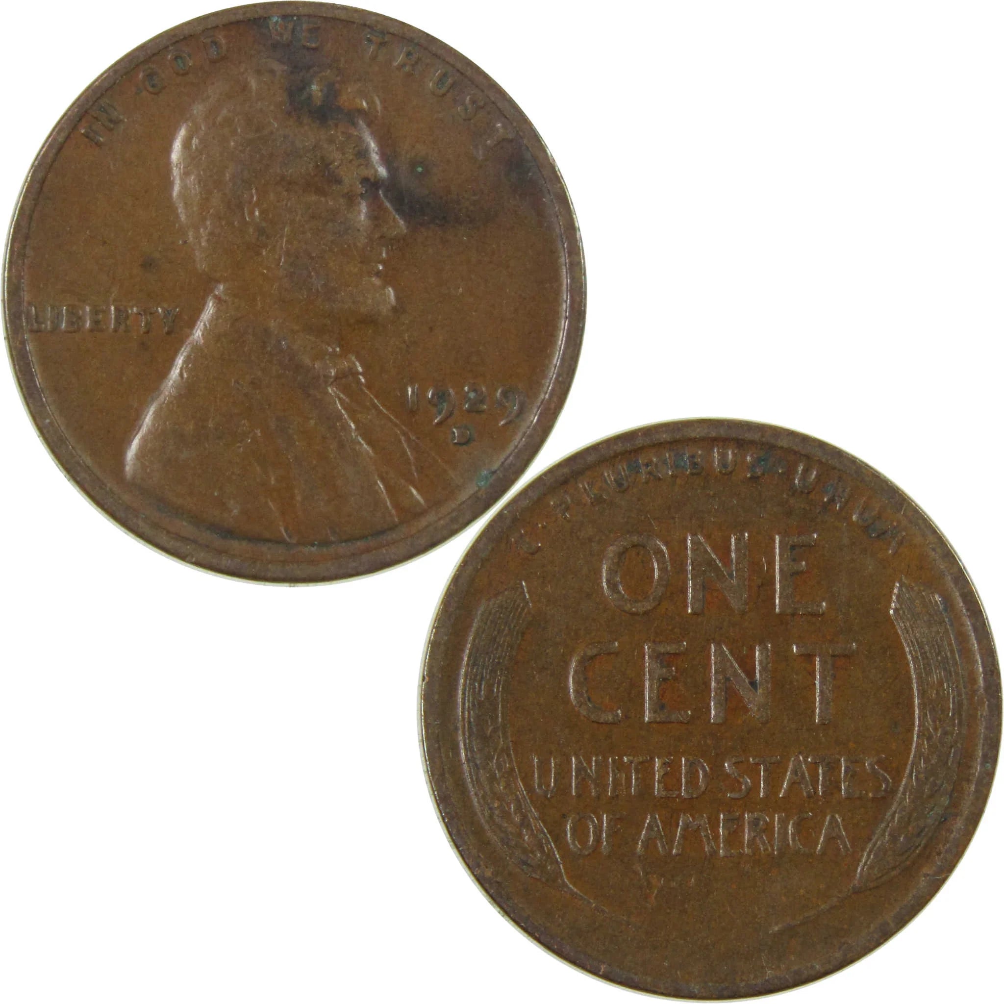 1929 D Lincoln Wheat Cent VG Very Good Penny 1c Coin SKU:I27202