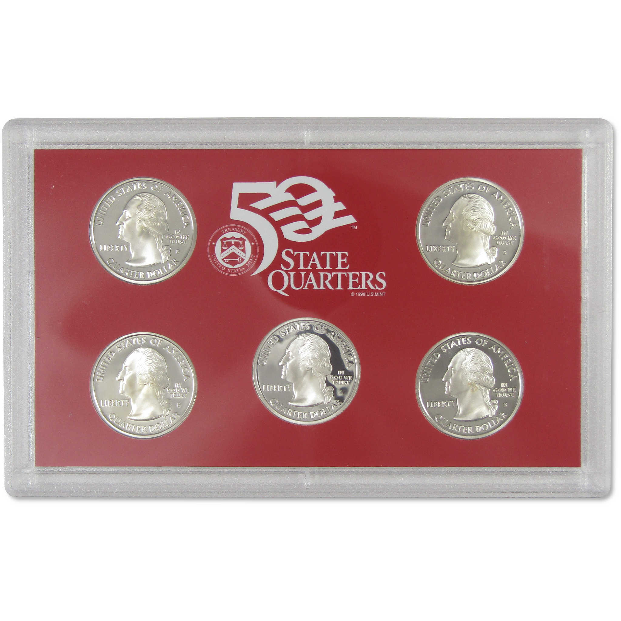 2005 State Quarter Silver Proof Set U.S. Mint Packaging OGP COA