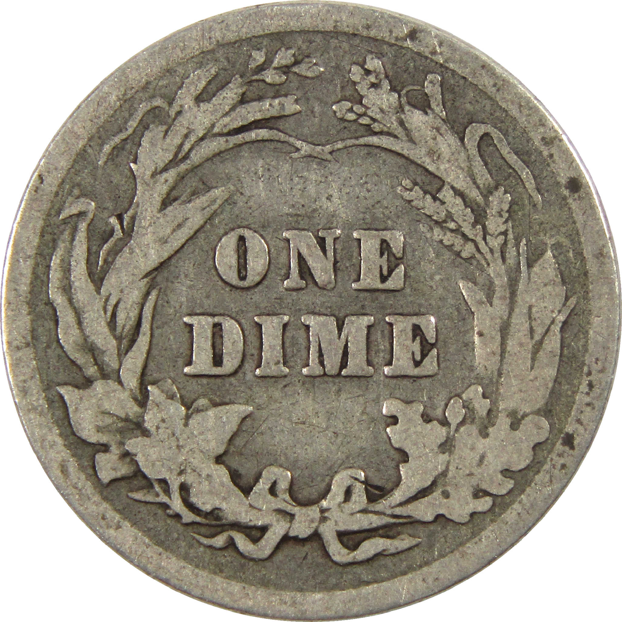 1908 Barber Dime Circulated Silver 10c Coin Collectible