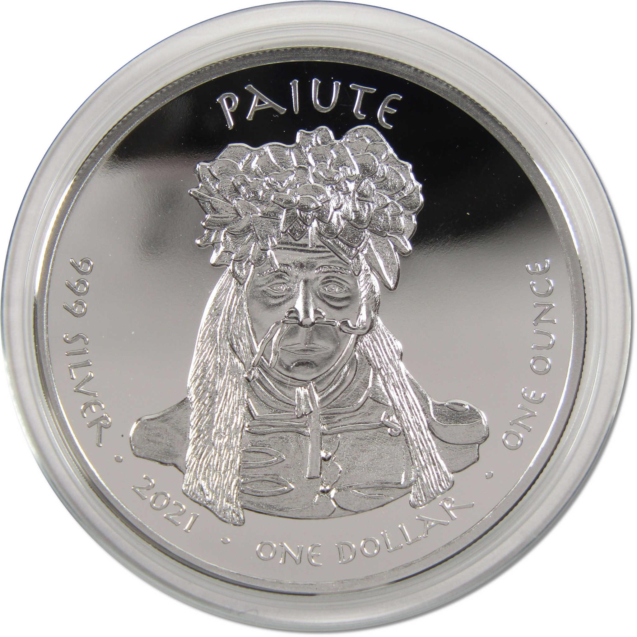 2021 Native American Jamul Paiute Utah Mountain Elk 1 oz .999 Silver