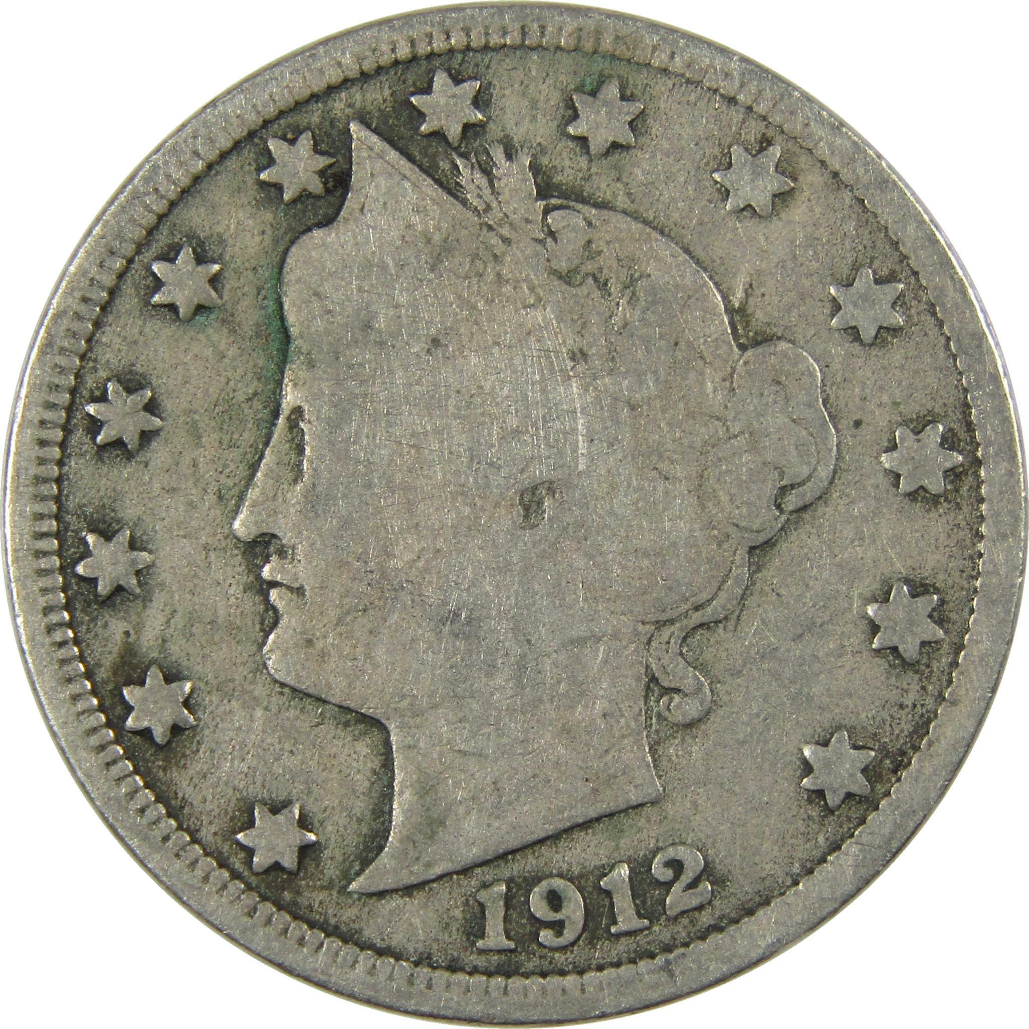 1912 D Liberty Head V Nickel G Good 5c Coin SKU:I27054