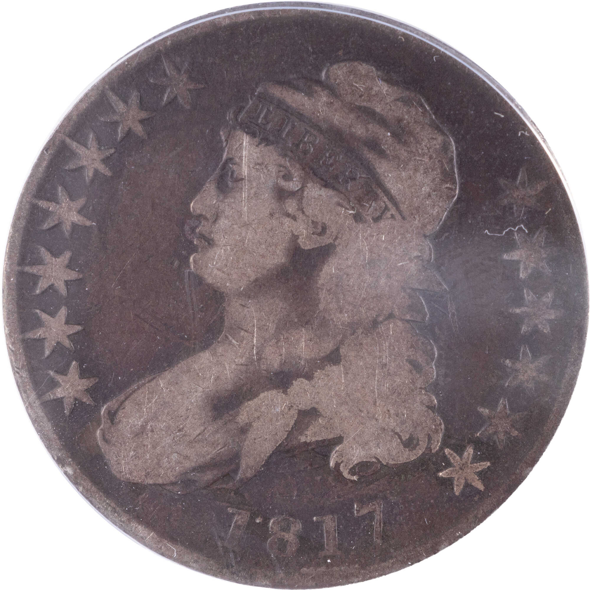 1817 Capped Bust Half Dollar VG 10 ANACS Silver 50c Coin SKU:I12853