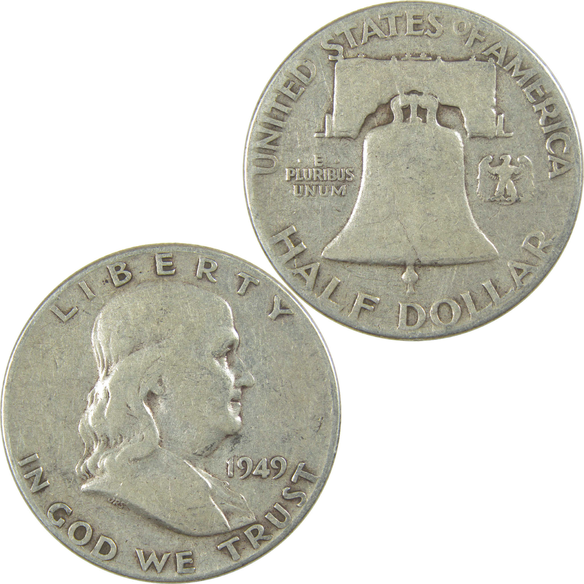 1949 Franklin Half Dollar VG Very Good Silver 50c Coin