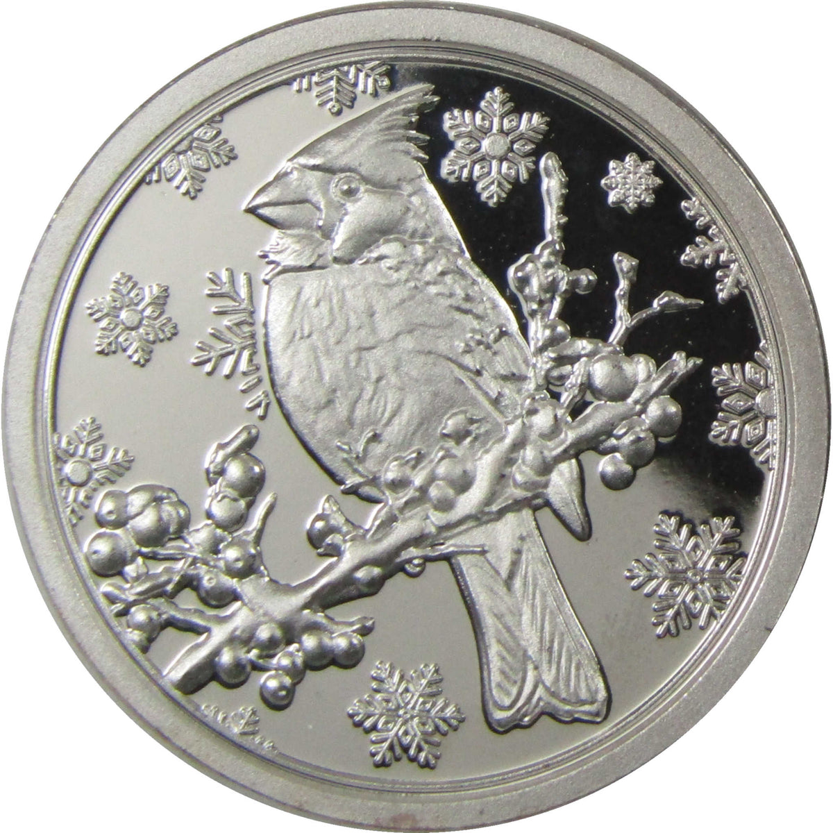 Season's Greeting Cardinal 1/4 oz .999 Silver Round Collectible