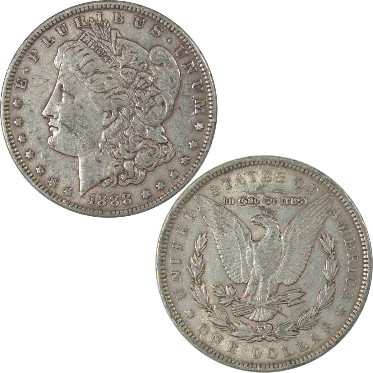 1888 Morgan Silver Dollar XF EF Extremely Fine $1 Coin SKU:I24279 - Morgan coin - Morgan silver dollar - Morgan silver dollar for sale - Profile Coins & Collectibles