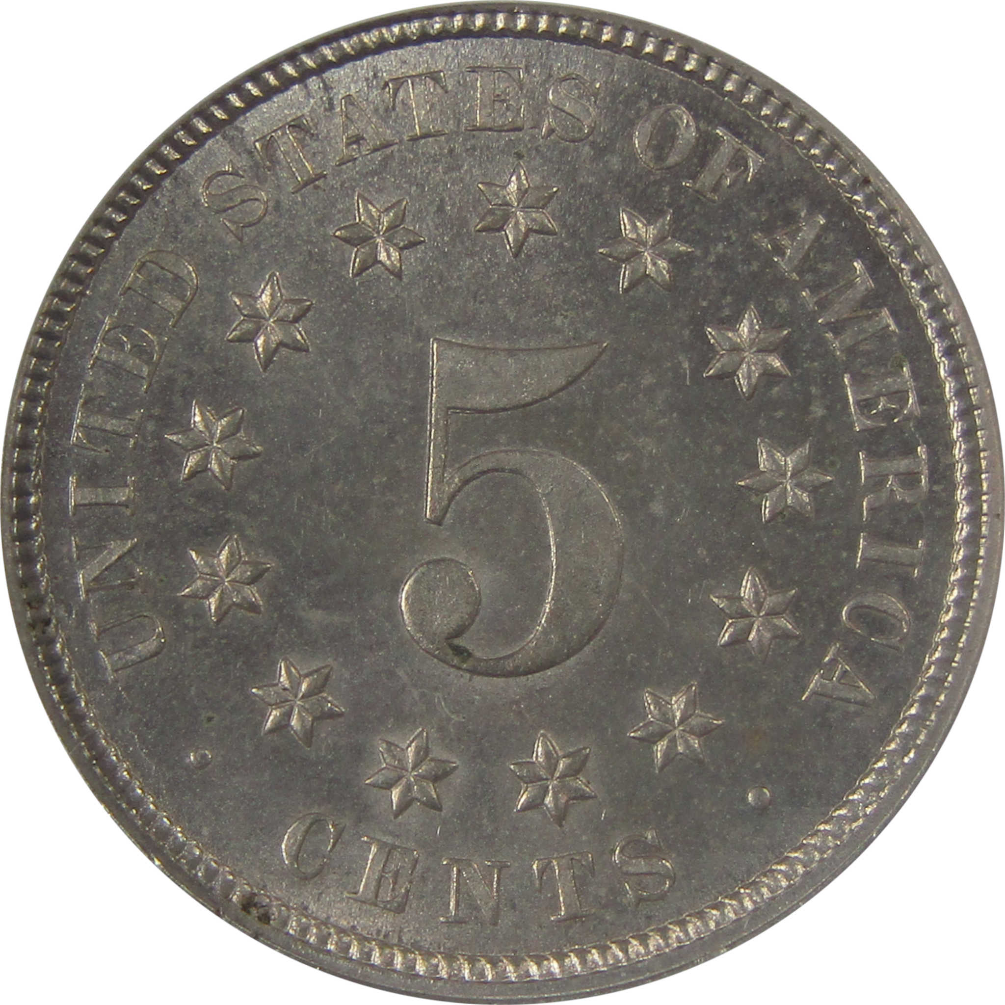 1876 Shield Nickel MS 63 ANACS Uncirculated 5c Coin SKU:I23686