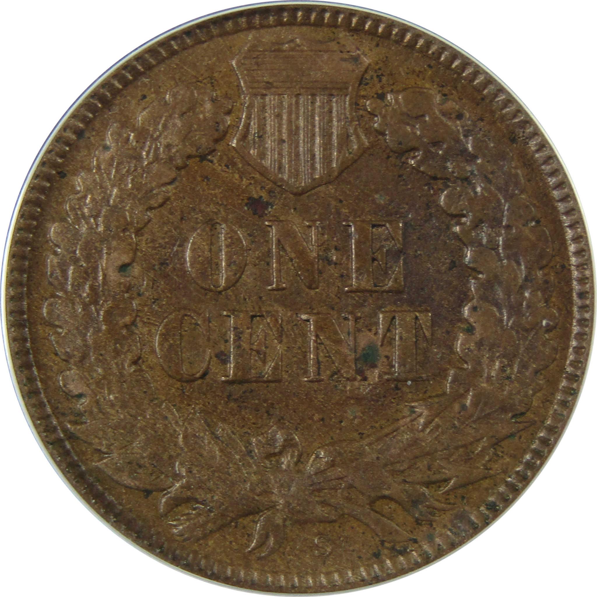 1909 S Indian Head Cent EF 40 Details ANACS Penny 1c Coin SKU:CP755