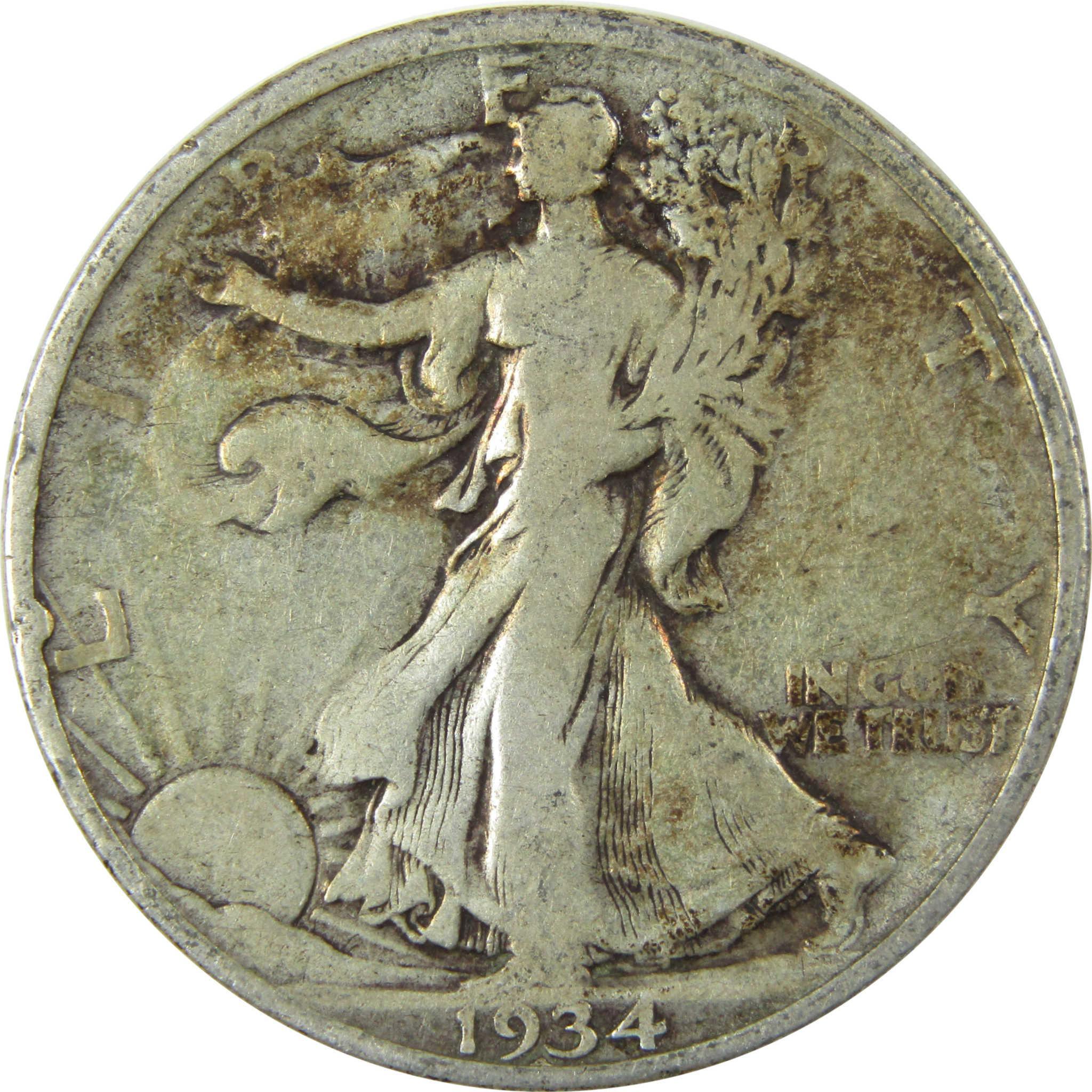 1934 Liberty Walking Silver Half Dollar VG Very Good SKU:CP507