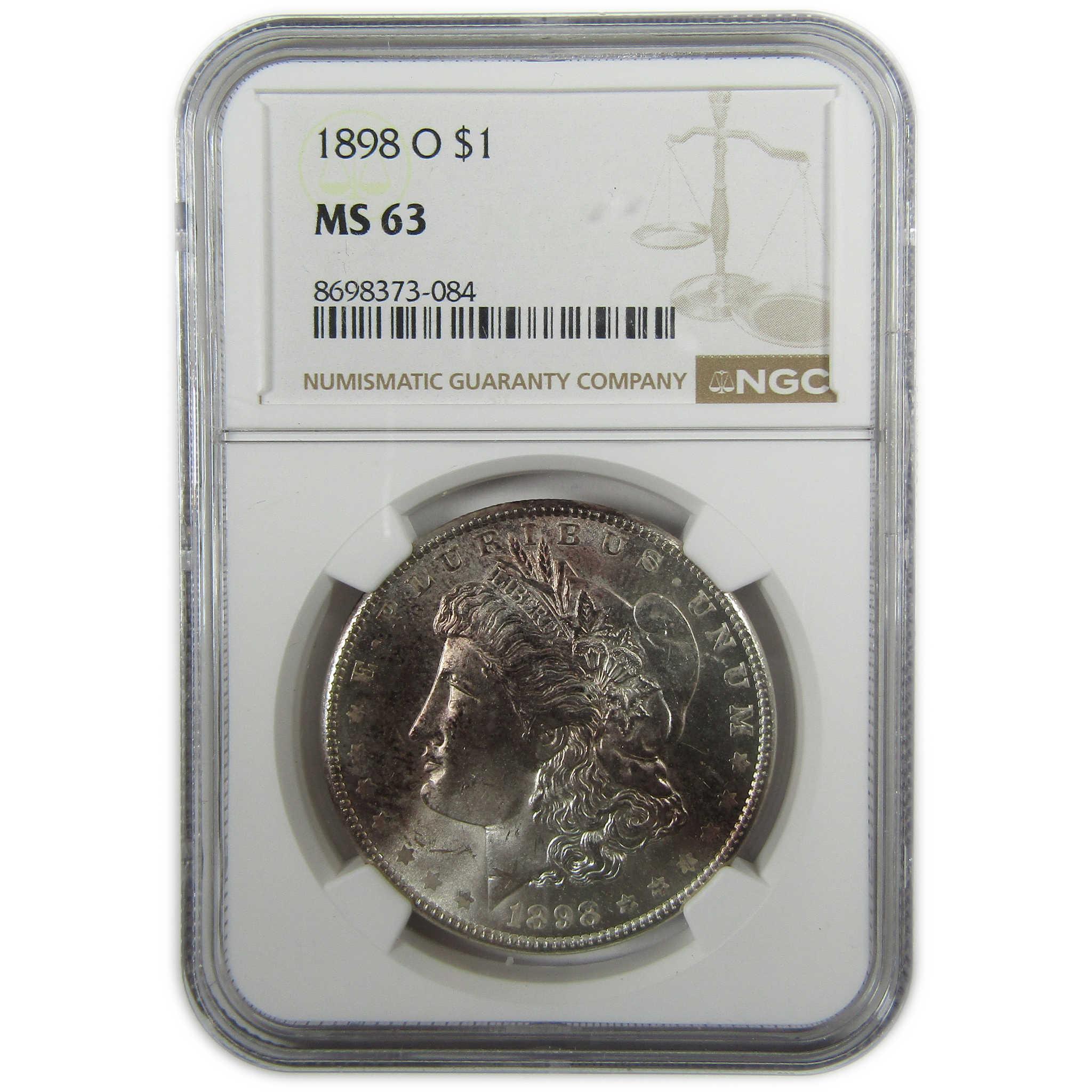 1898 O Morgan Silver Dollar MS 63 NGC Uncirculated $1 Coin SKU:I27892 - Morgan coin - Morgan silver dollar - Morgan silver dollar for sale - Profile Coins & Collectibles