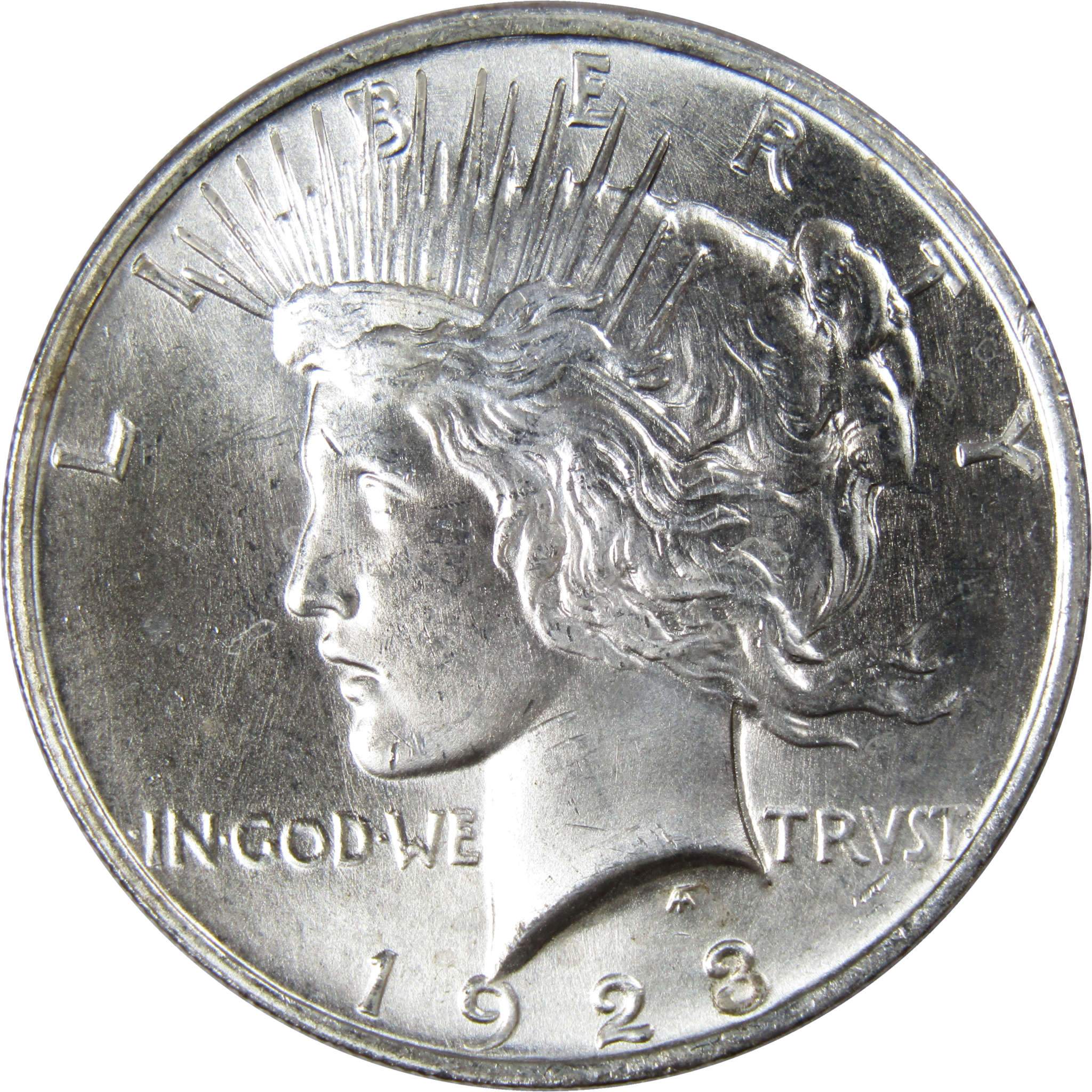 1923 Peace Dollar BU Very Choice Uncirculated Silver $1 Coin