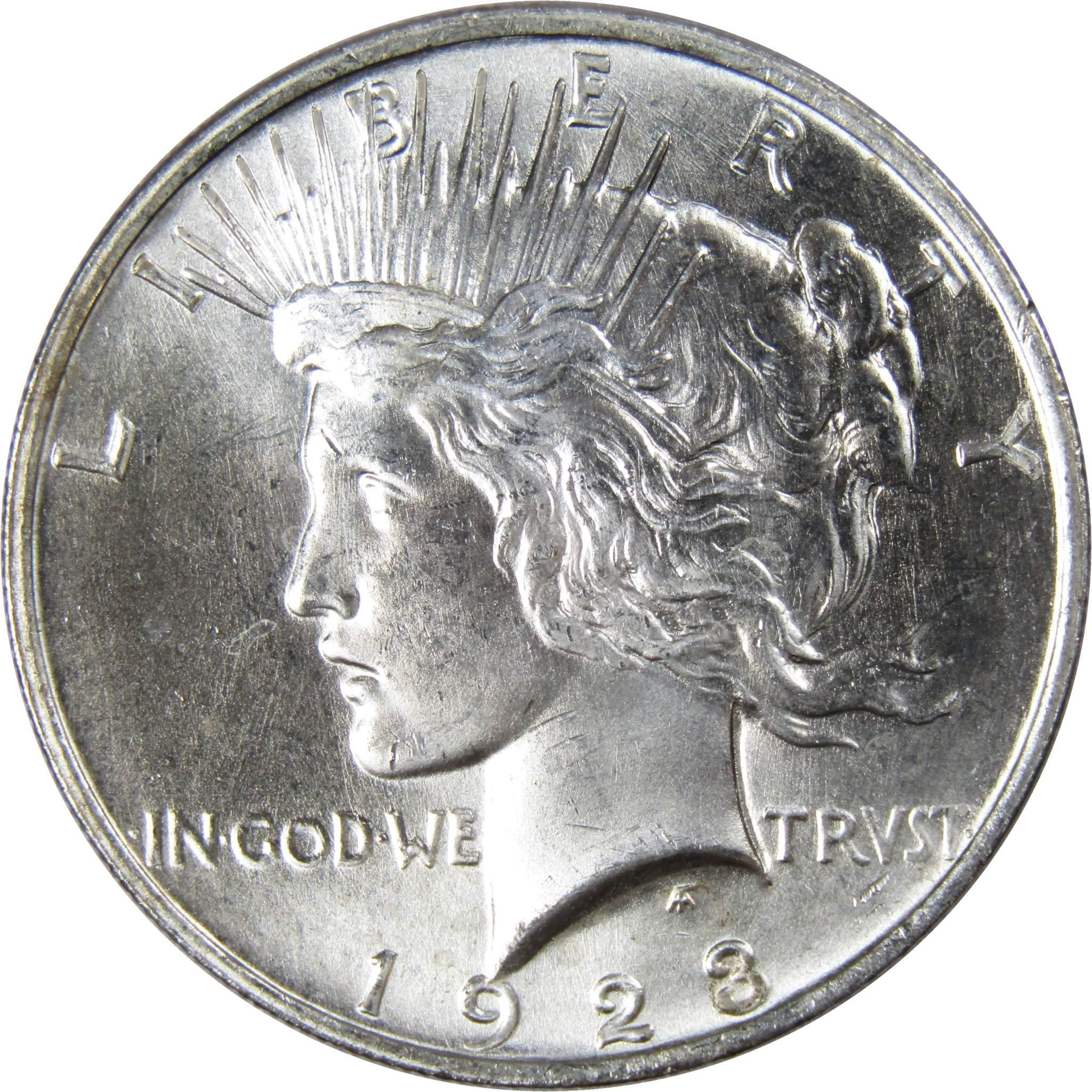 1923 Peace Dollar BU Very Choice Uncirculated Silver $1 Coin
