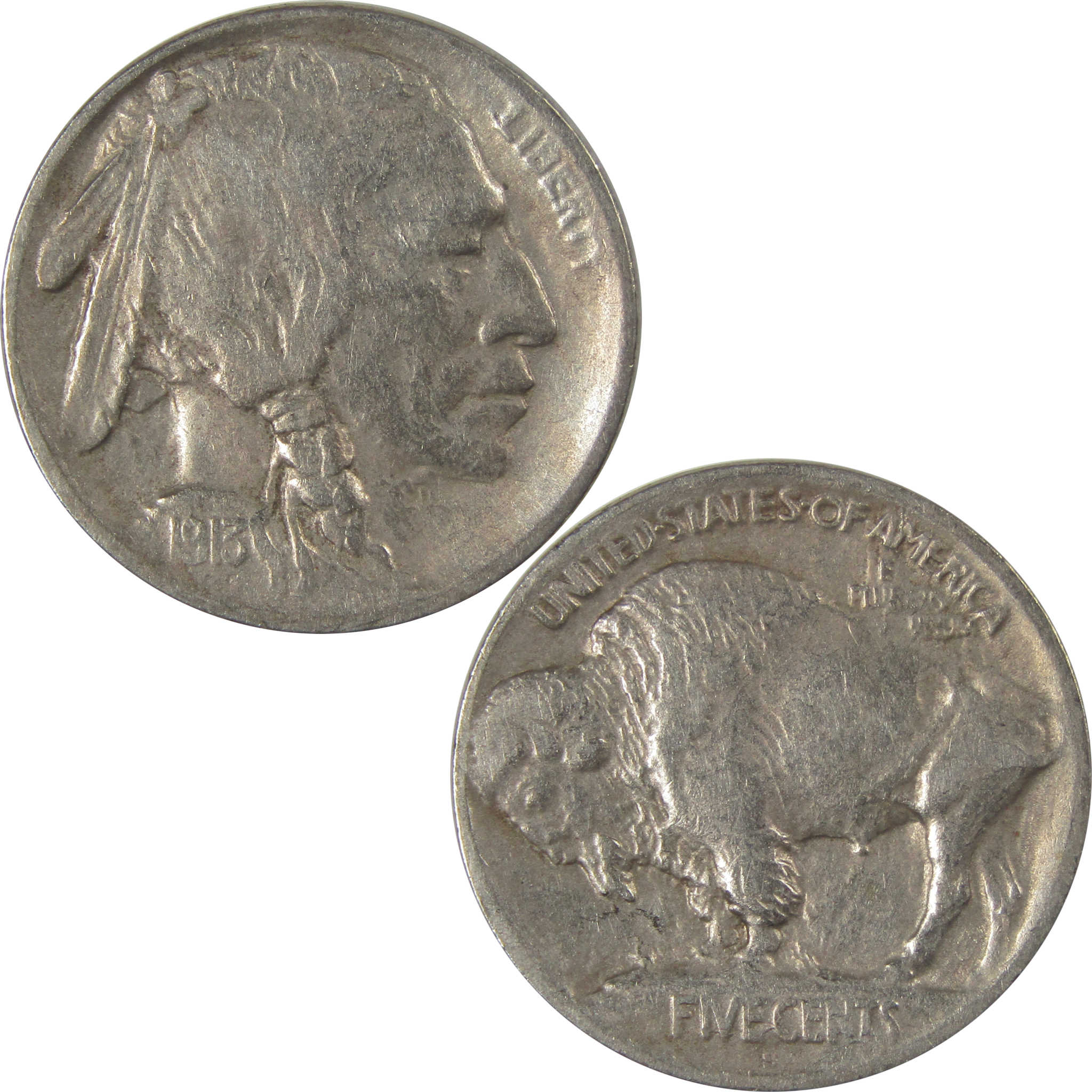 1913 S Type 1 Buffalo Nickel VF Very Fine Details 5c Coin SKU:I22884