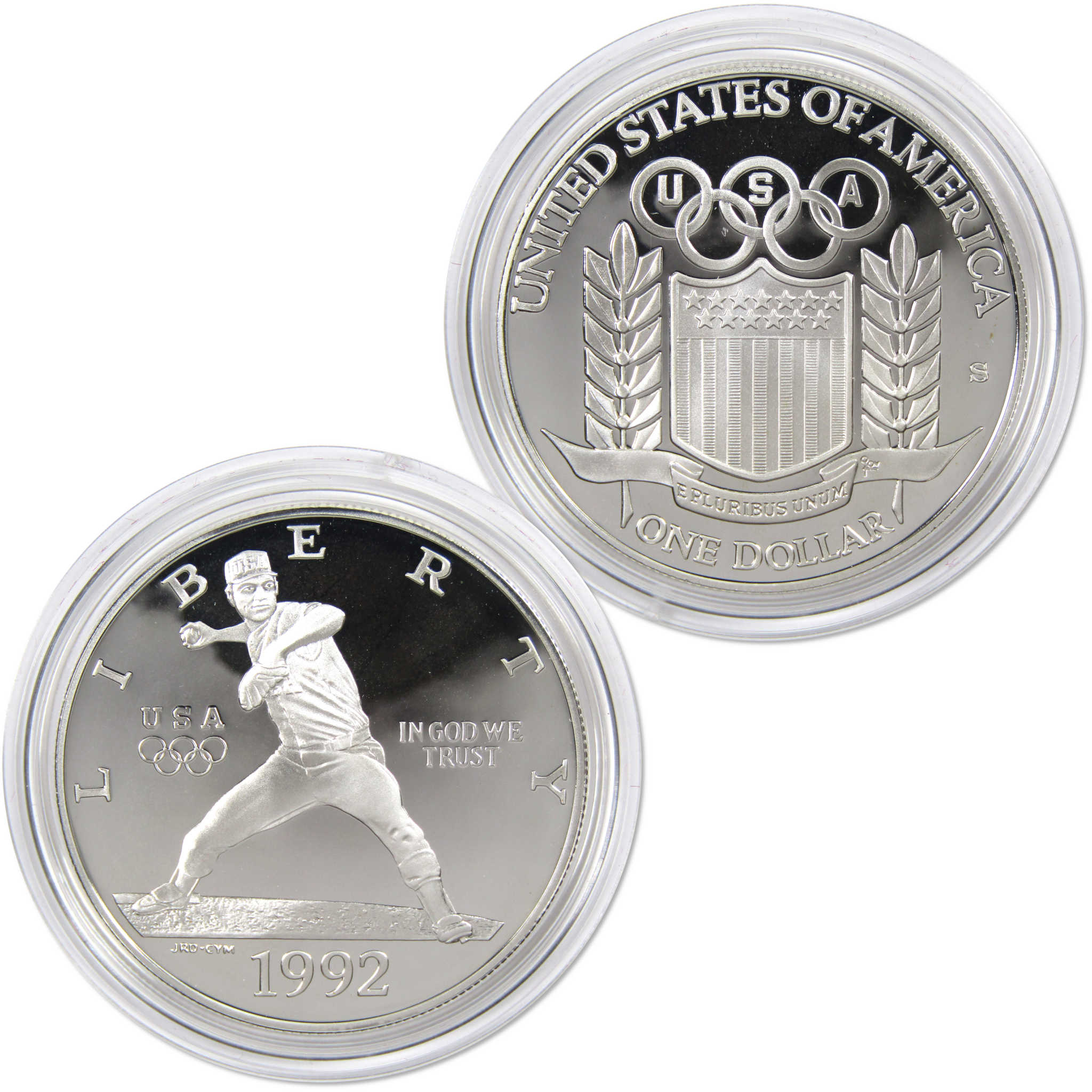 XXV Olympiad Commemorative Dollar 1992 S Choice Proof Silver $1 Coin