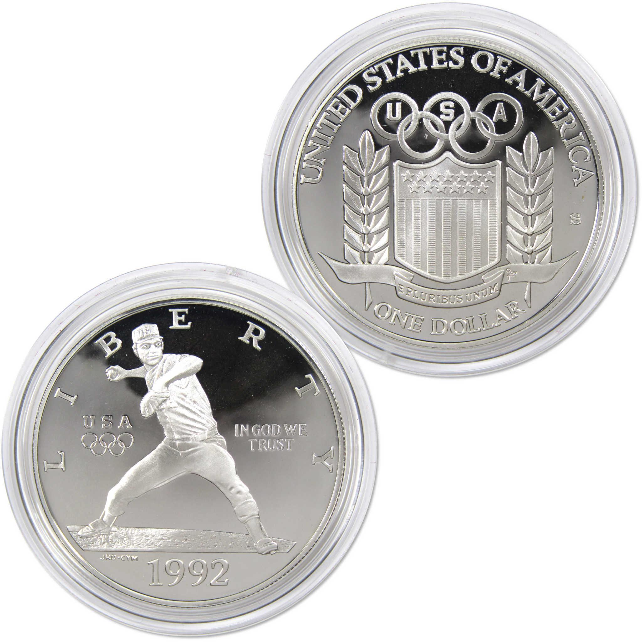 1992 S XXV Olympiad Commemorative Silver Dollar Proof $1 Coin