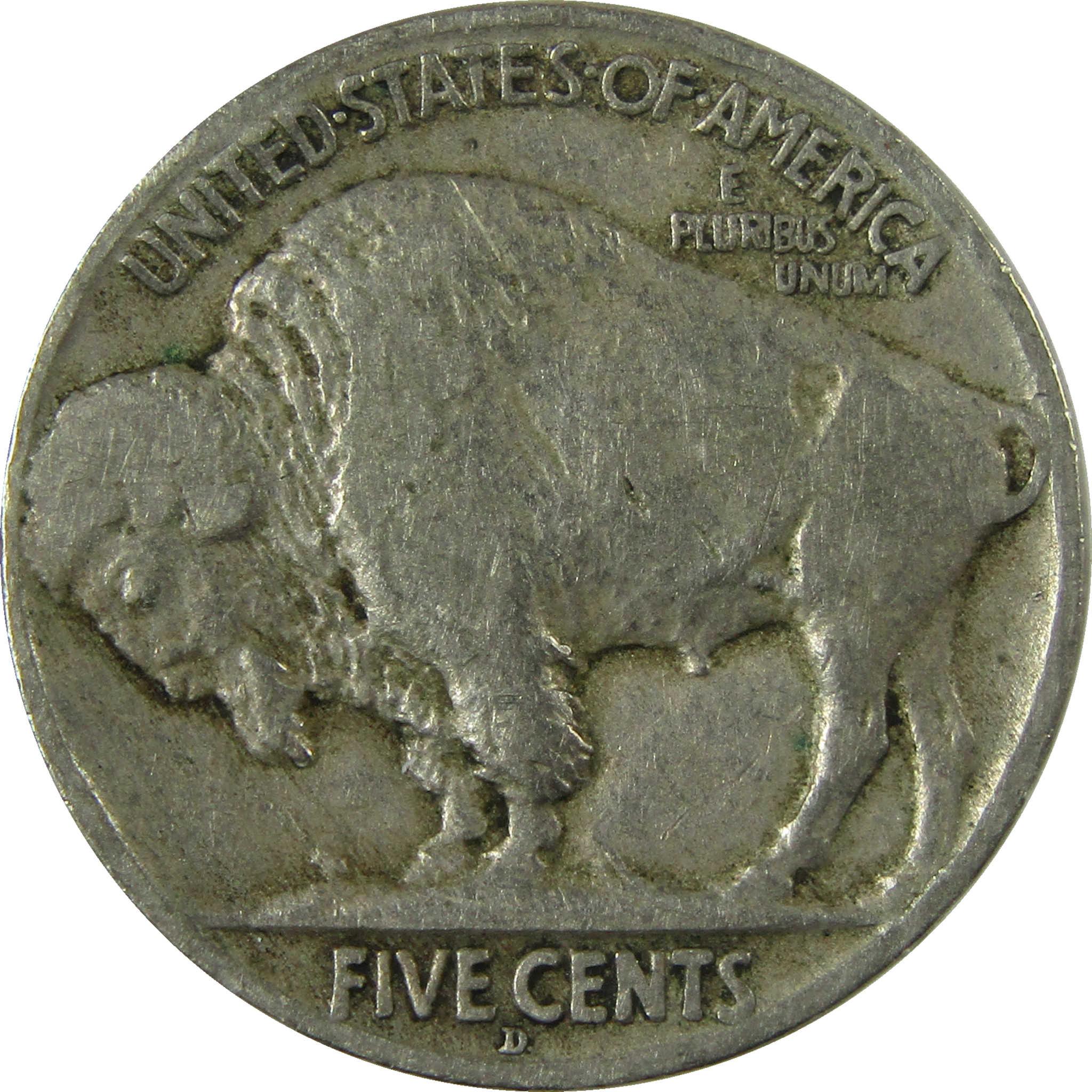 1913 D Type 2 Indian Head Buffalo Nickel VG Very Good SKU:I27859