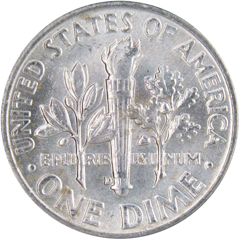 1953 D Roosevelt Silver Dime Uncirculated Mint State 10c Coin
