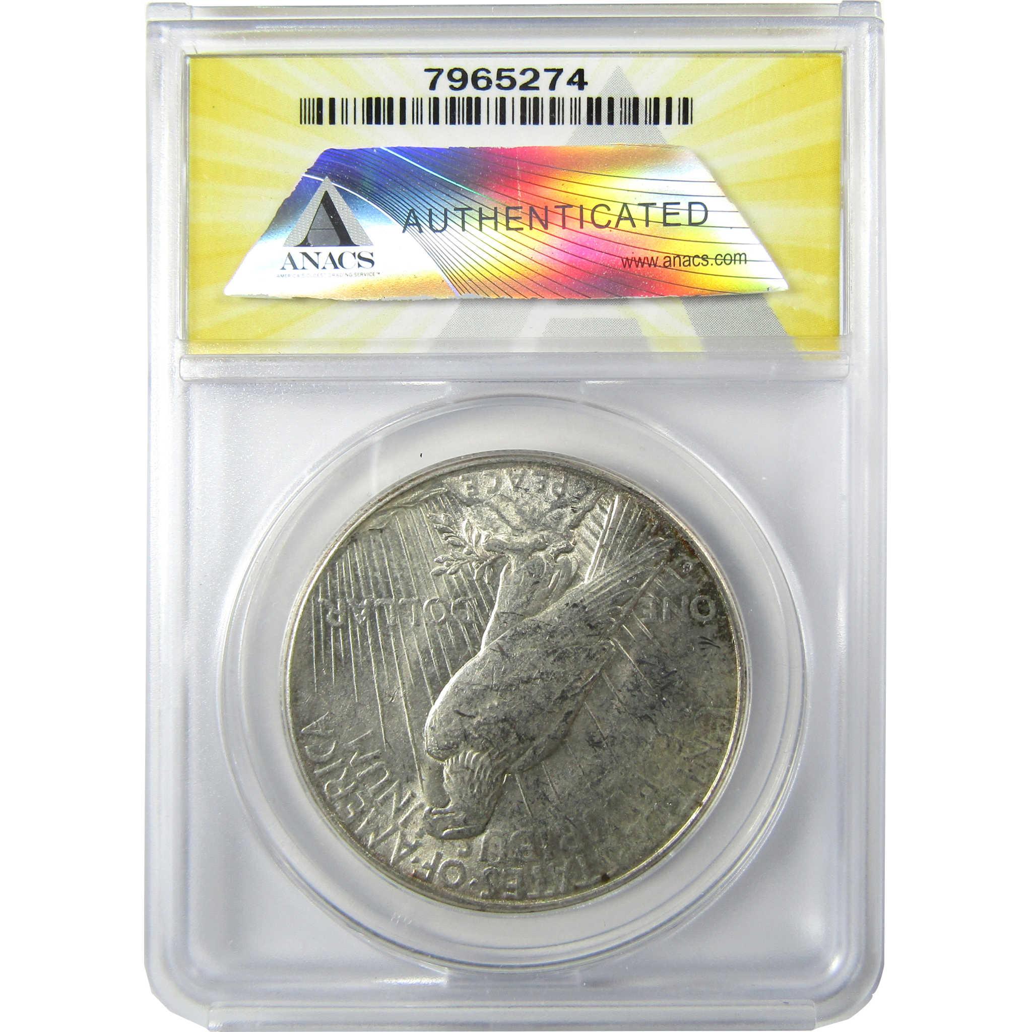 1925 S Peace Silver Dollar EF 45 ANACS $1 Coin Collectible SKU:I25680